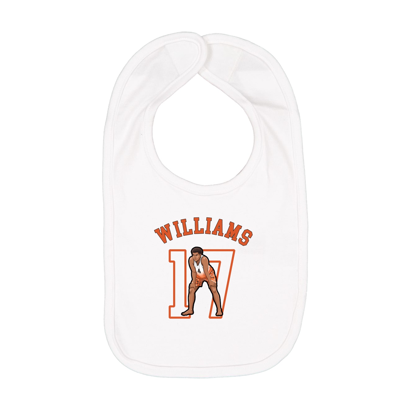 Infant Bib — Shirsey Arch in White