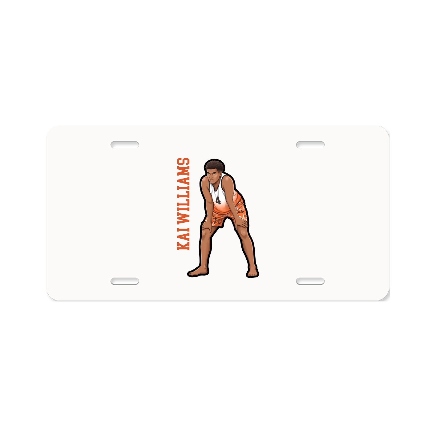 License Plate — Name Vertical in Classic