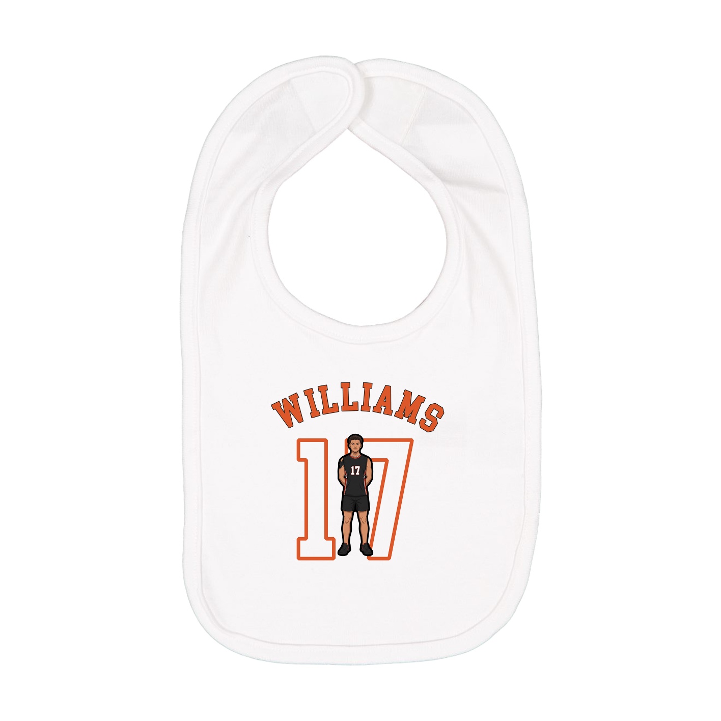 Infant Bib — Shirsey Arch in White