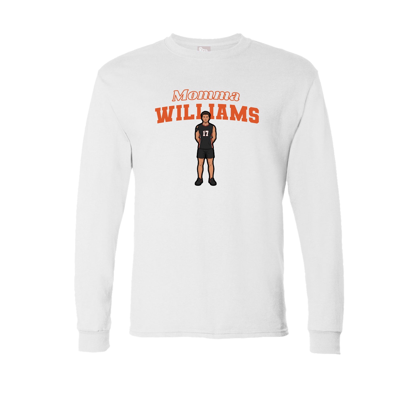 Long Sleeve Tee — Mothers Day Block in White