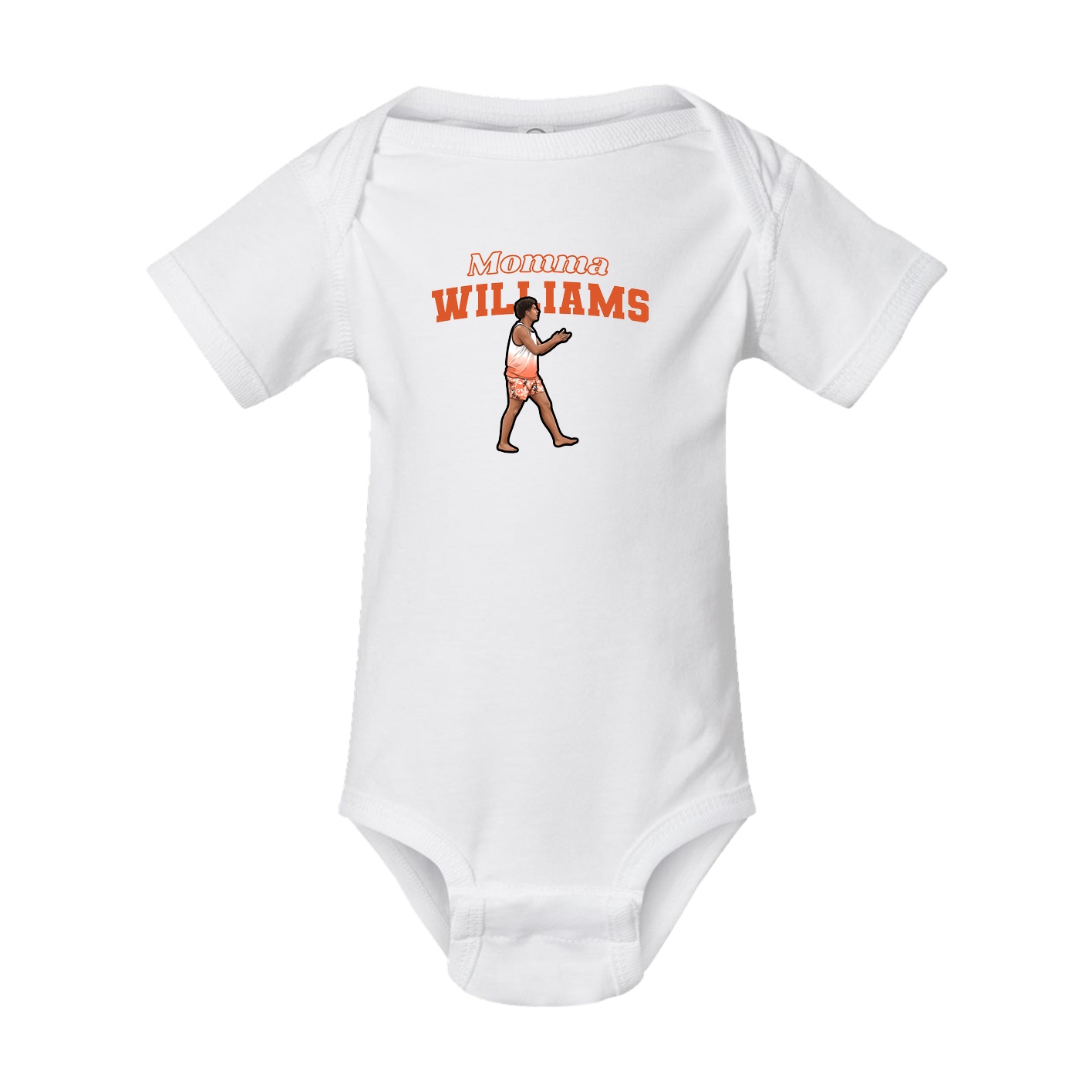 Baby Onesie — Mothers Day Block in White