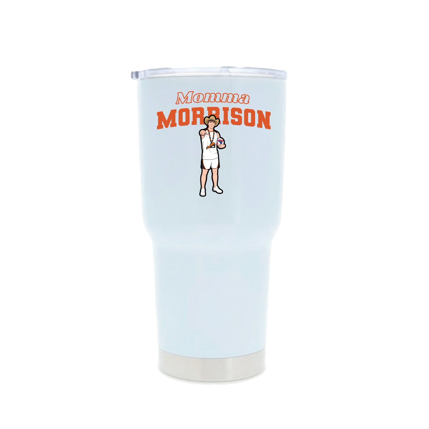 30oz Stainless Steel Tumbler — Mothers Day Block in White