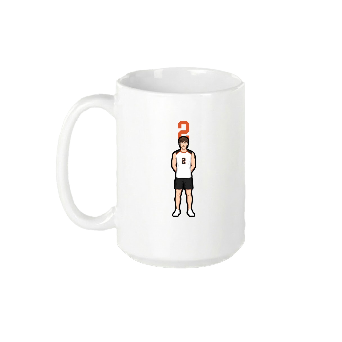 15oz Coffee Mug — Number Top in White