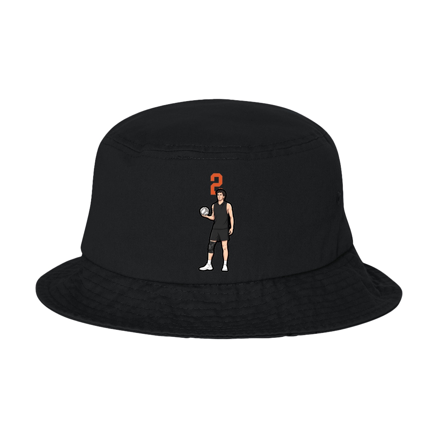 Bucket Cap — Number Top in Black