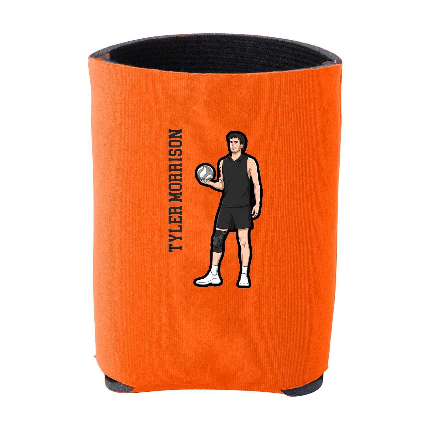 Can Holder — Name Vertical in Orange