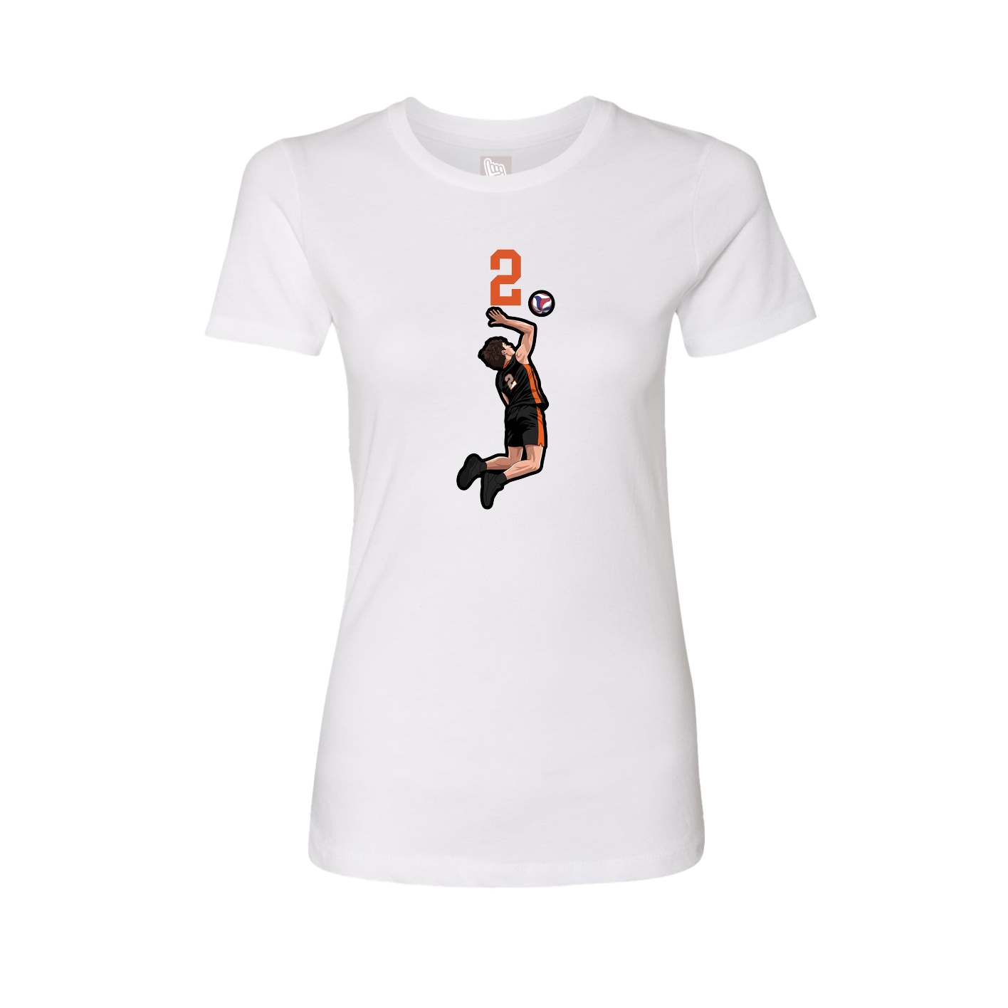 Womens Tee — Number Top in White