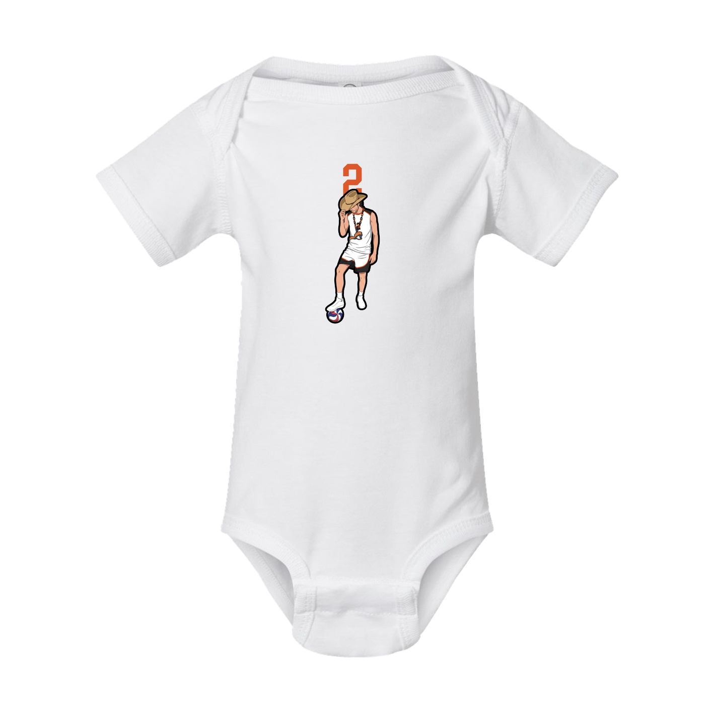 Baby Onesie — Number Top in White