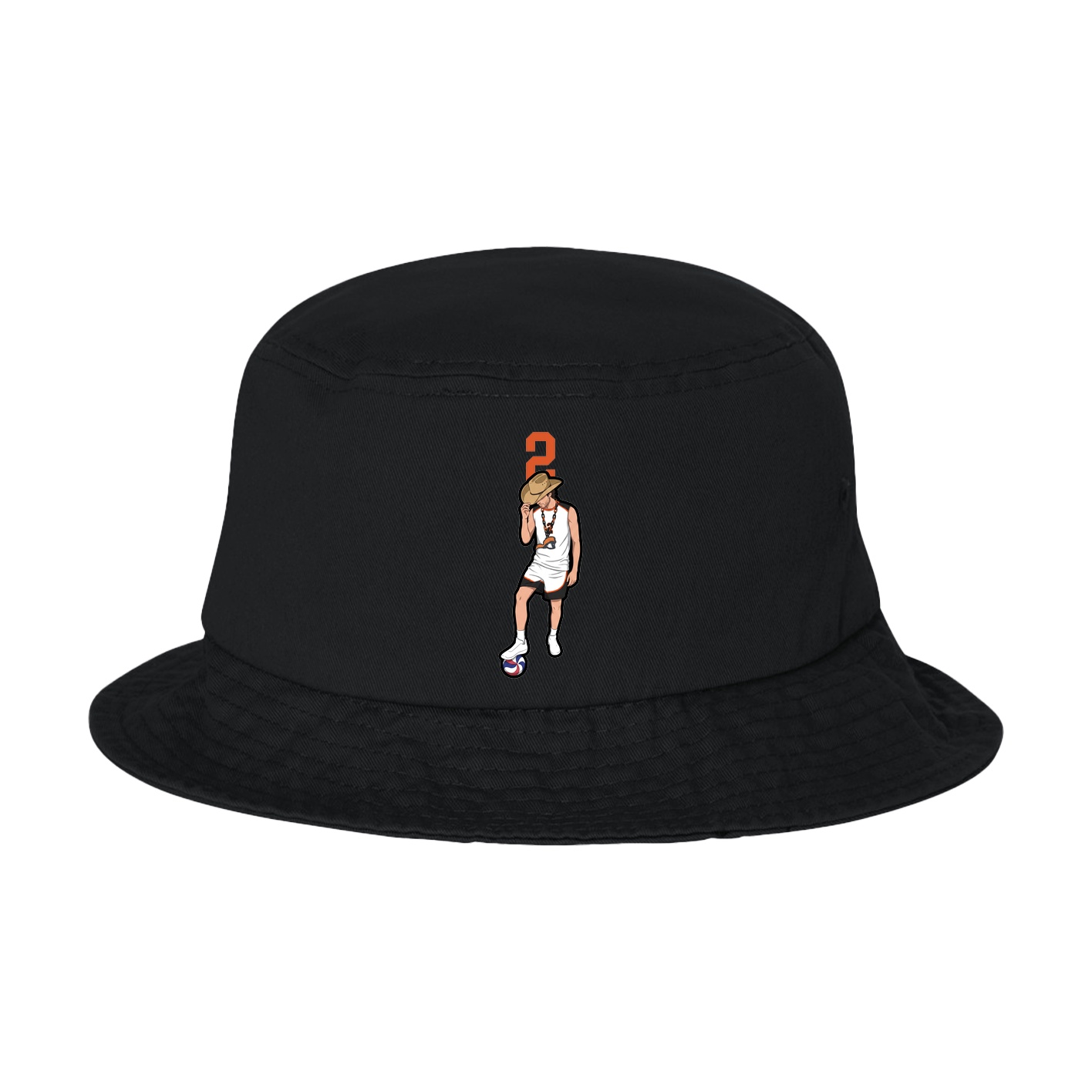 Bucket Cap — Number Top in Black