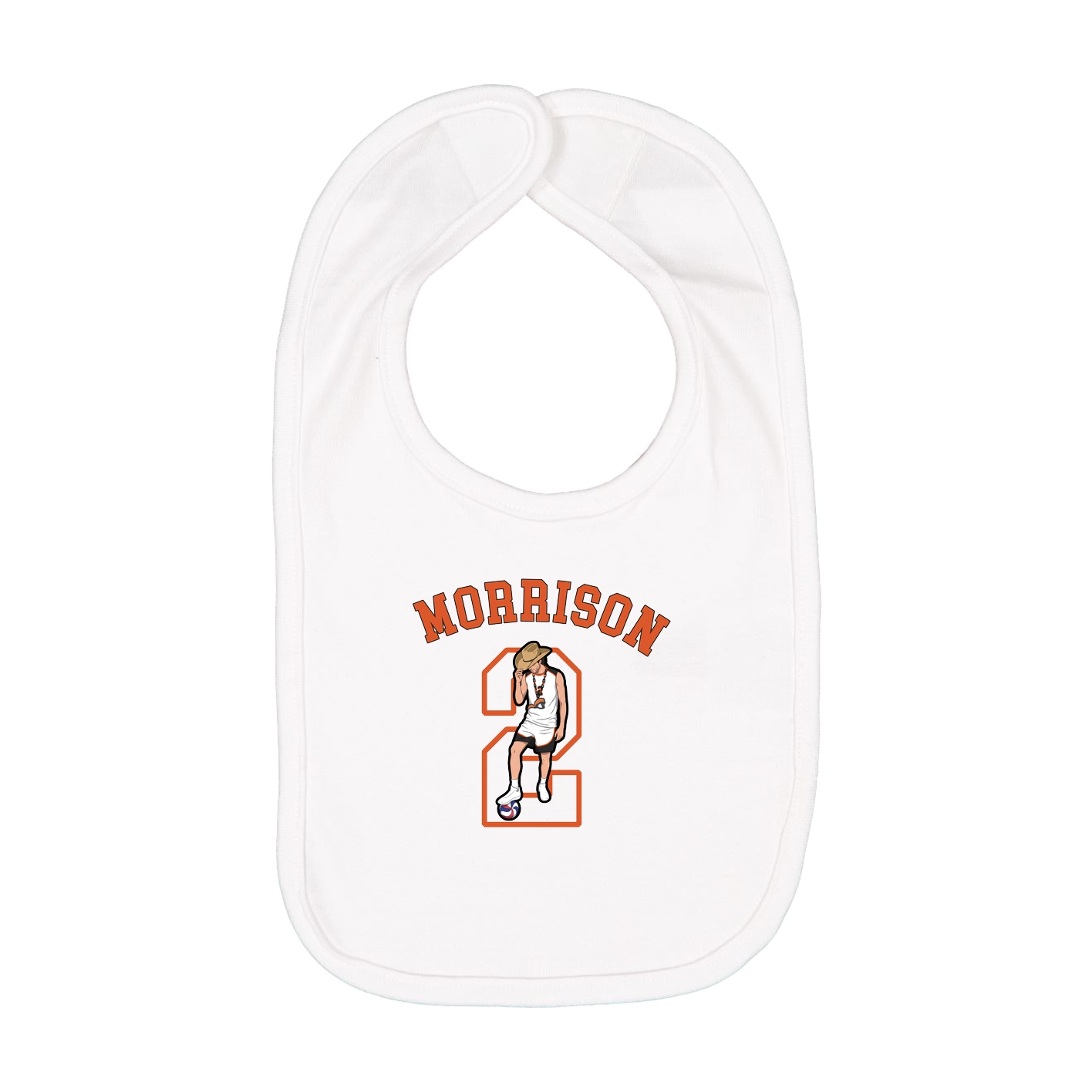 Infant Bib — Shirsey Arch in White