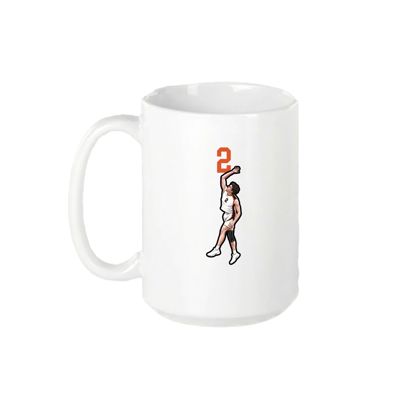 15oz Coffee Mug — Number Top in White
