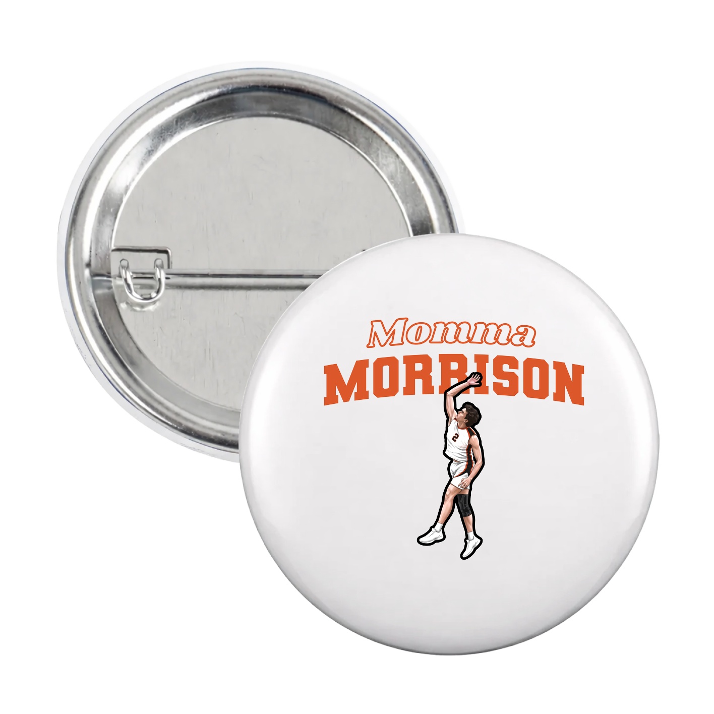 Game Day Button — Mothers Day Block in White