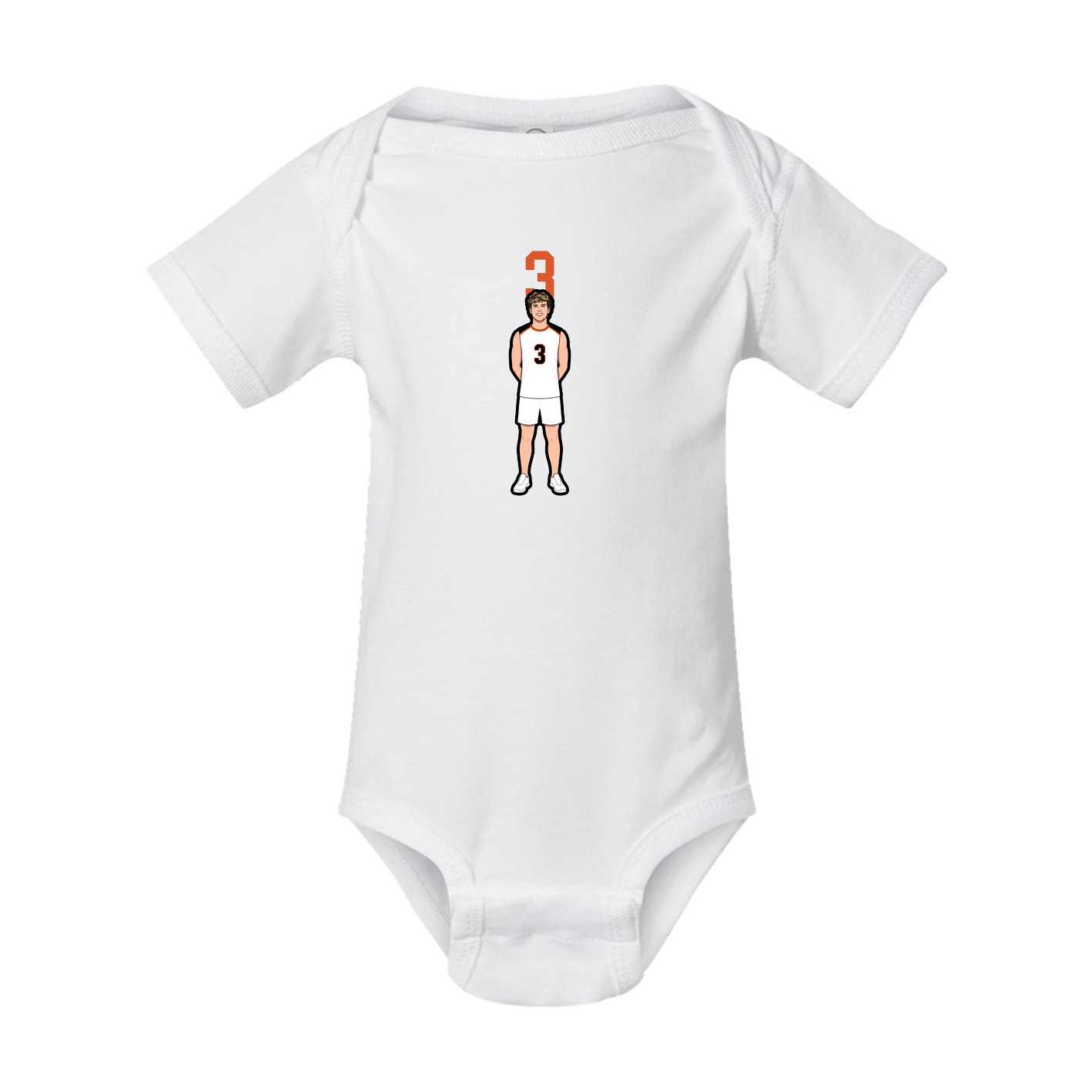 Baby Onesie — Number Top in White