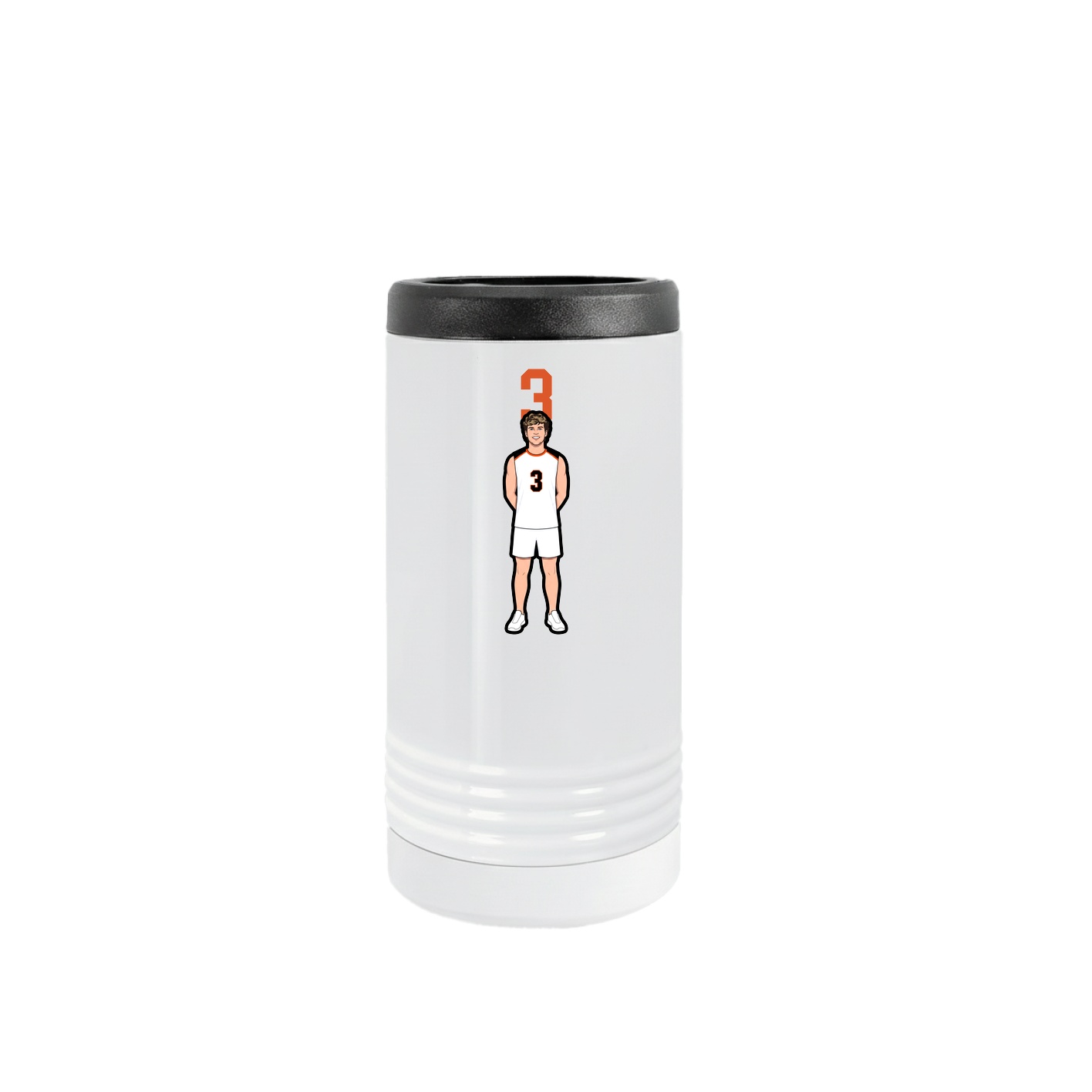 Slim Beverage Holder — Number Top in White