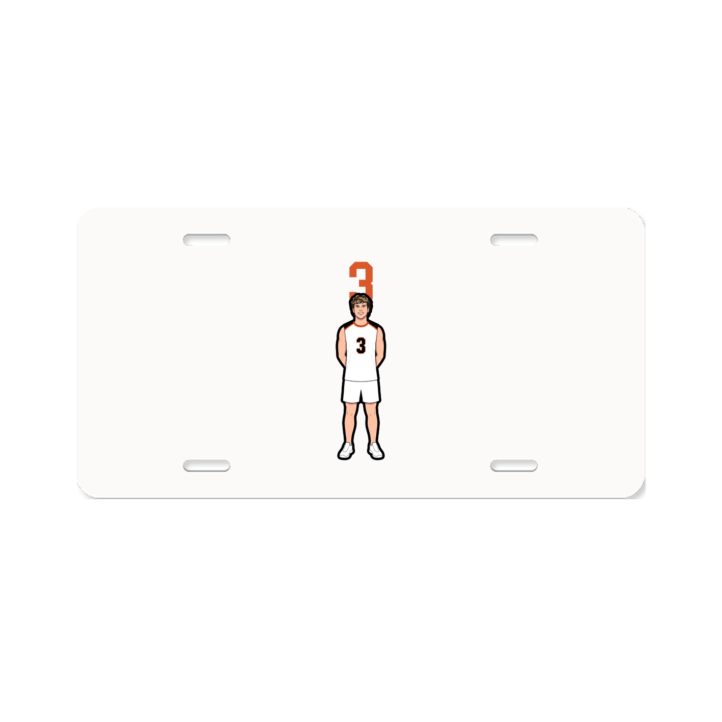 License Plate — Number Top in Classic