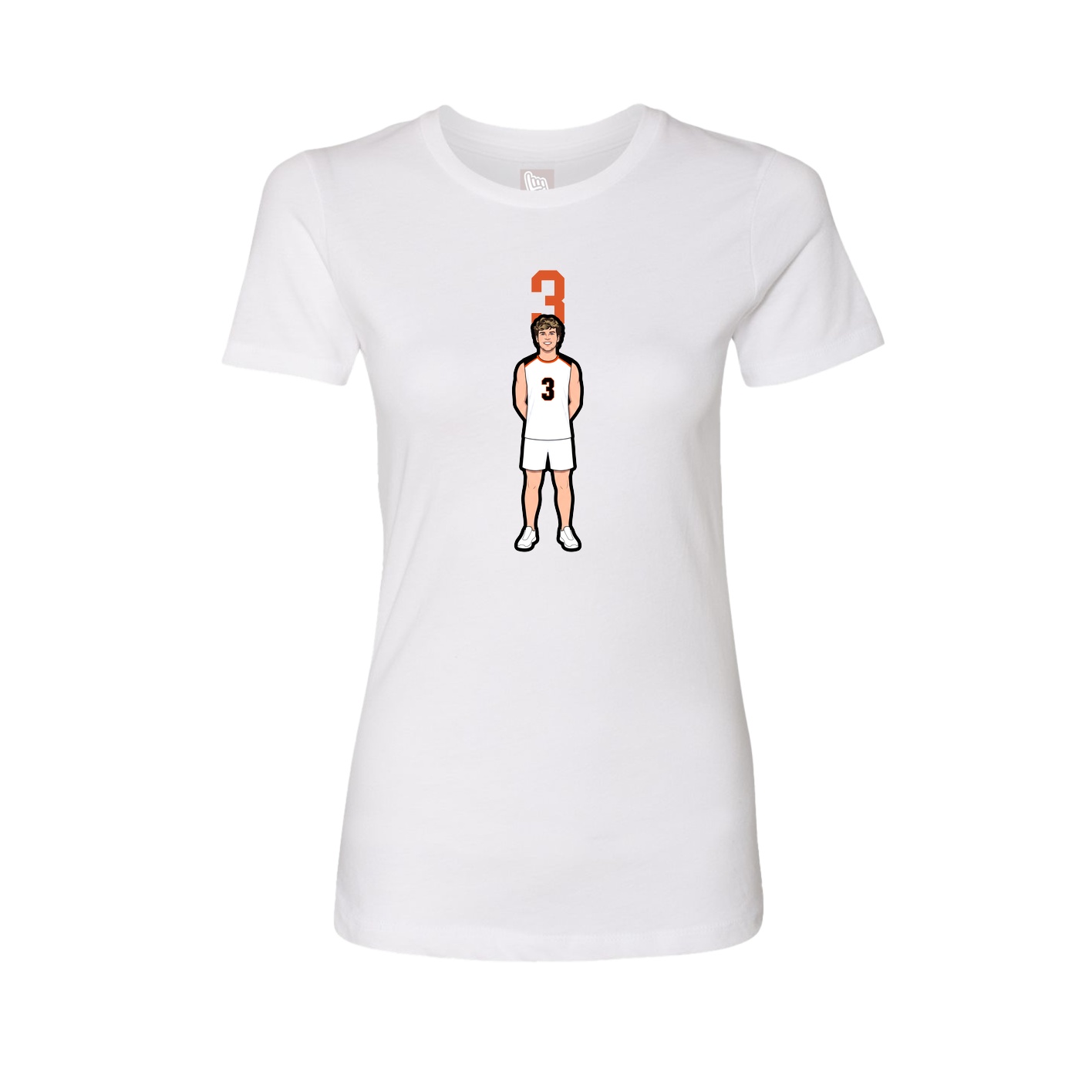 Womens Tee — Number Top in White