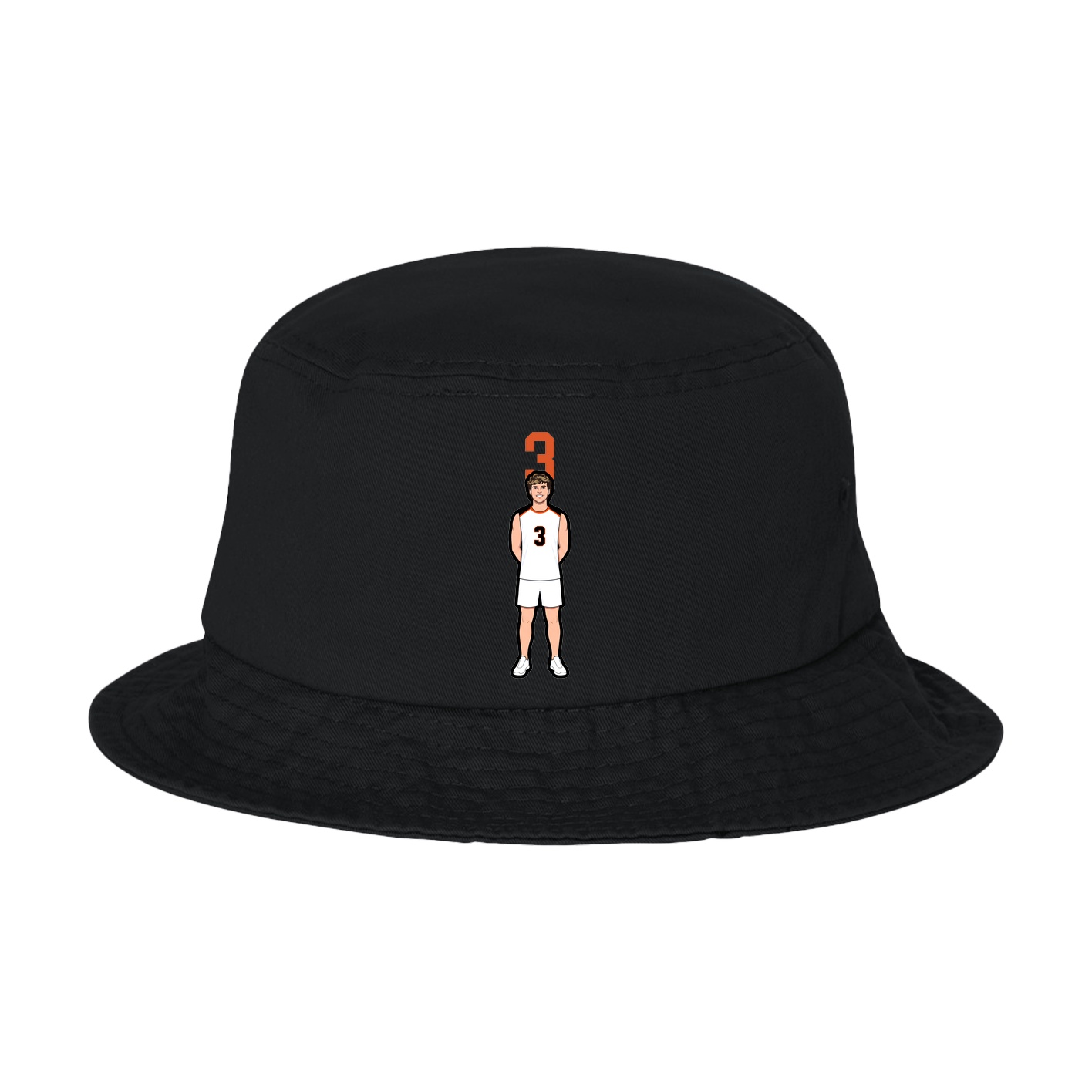 Bucket Cap — Number Top in Black