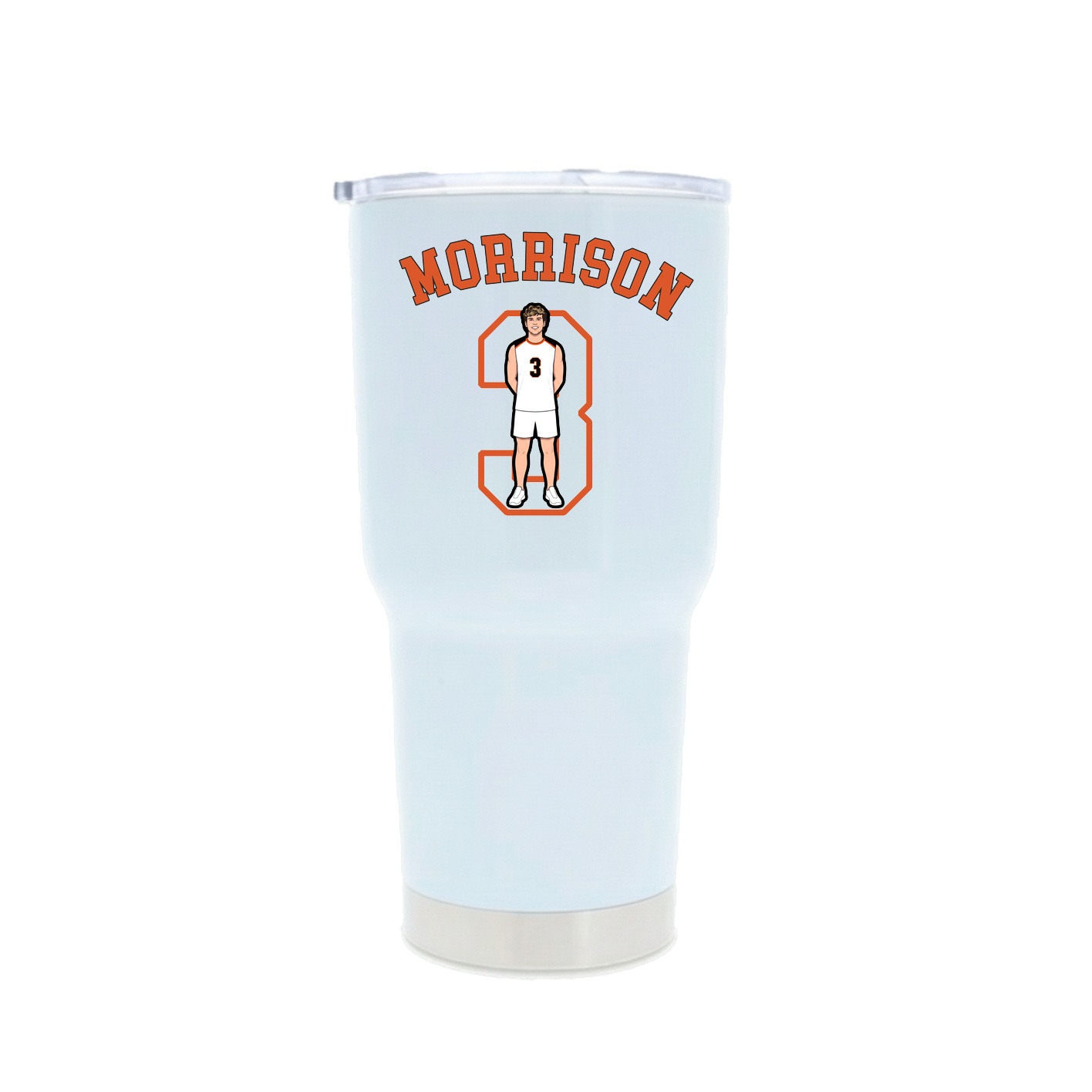 30oz Stainless Steel Tumbler — Shirsey Arch in White