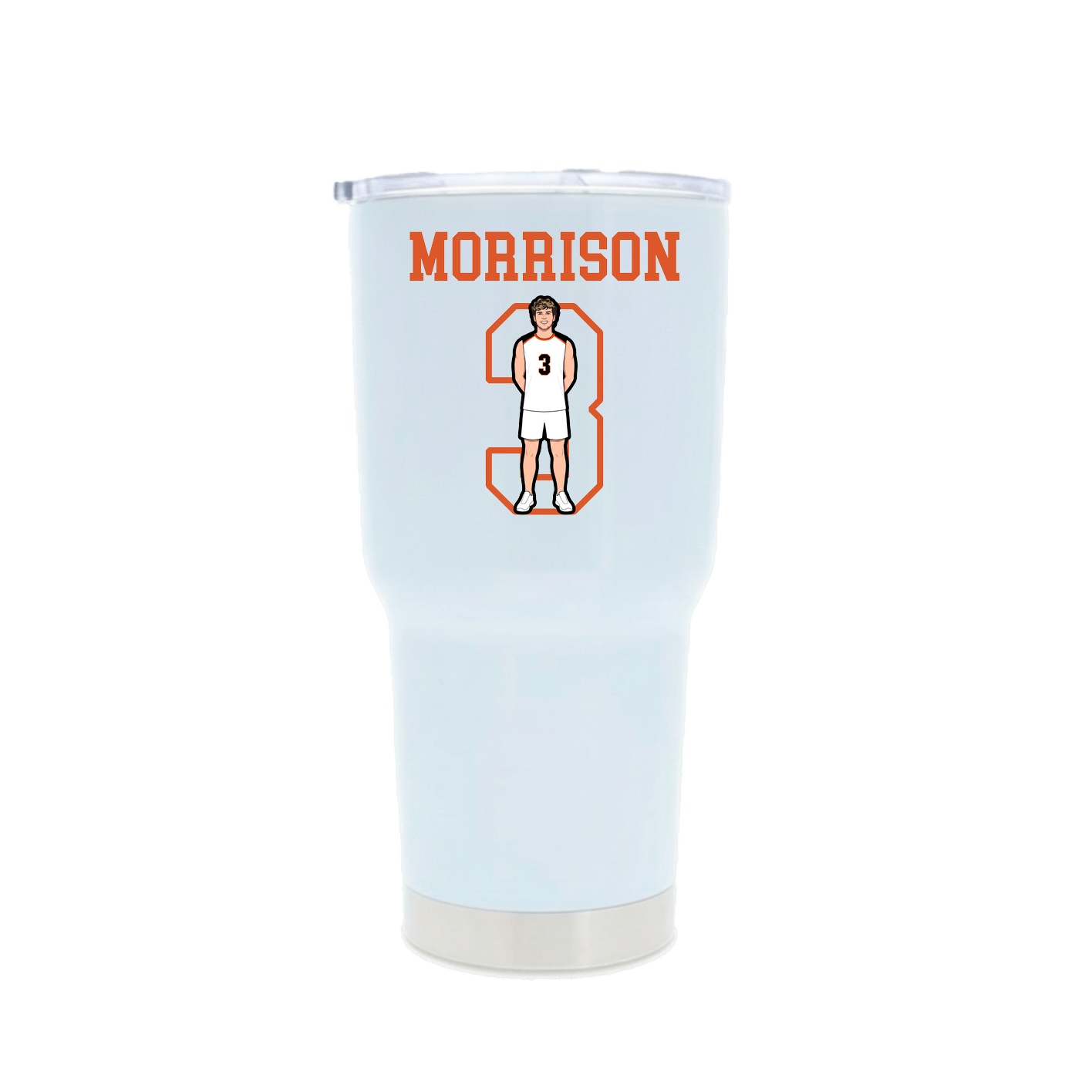 30oz Stainless Steel Tumbler — Shirsey in White