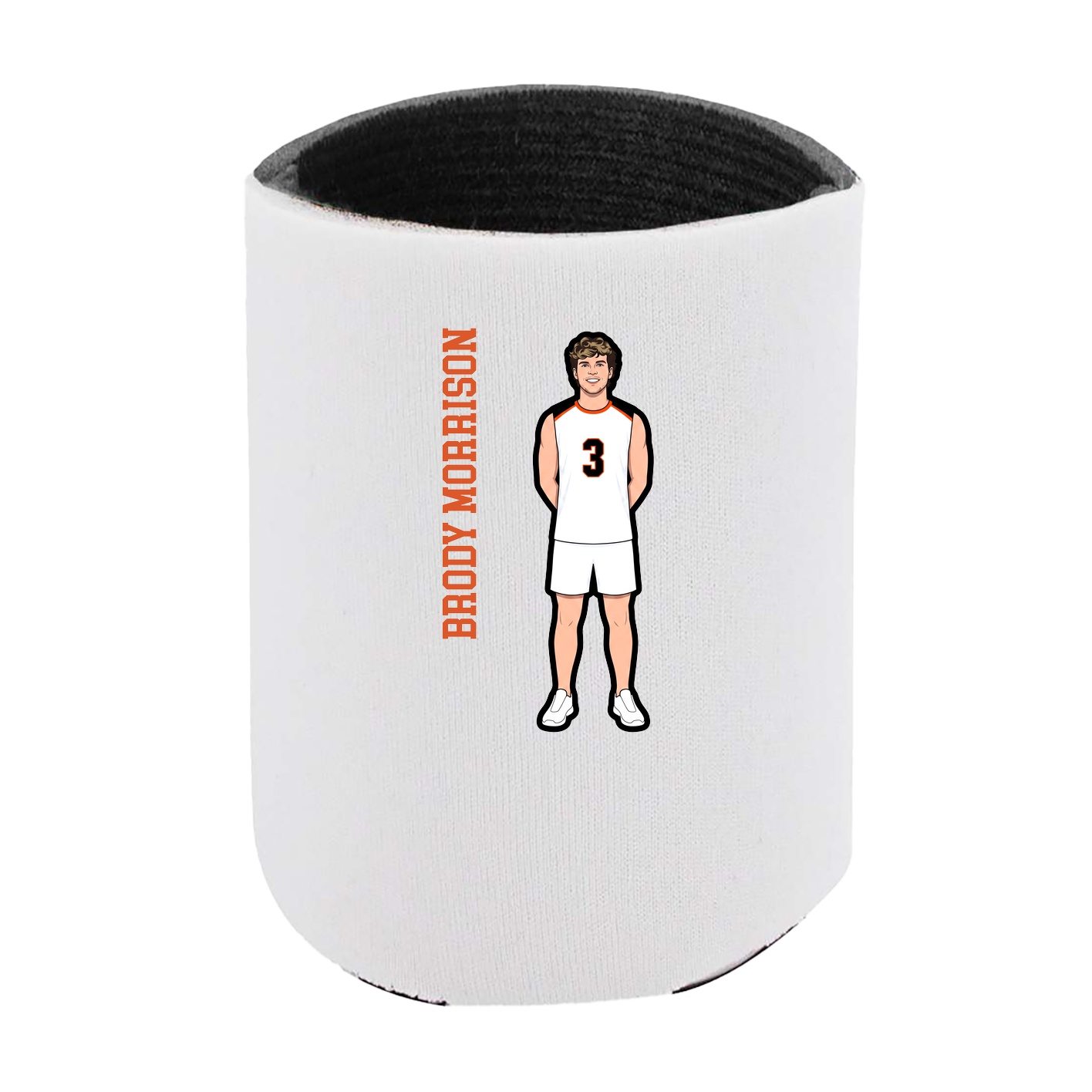 Can Holder — Name Vertical in White
