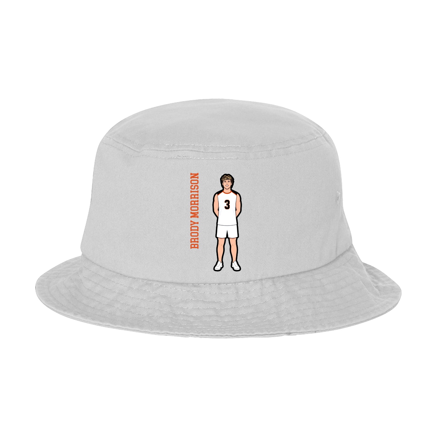 Bucket Cap — Name Vertical in White