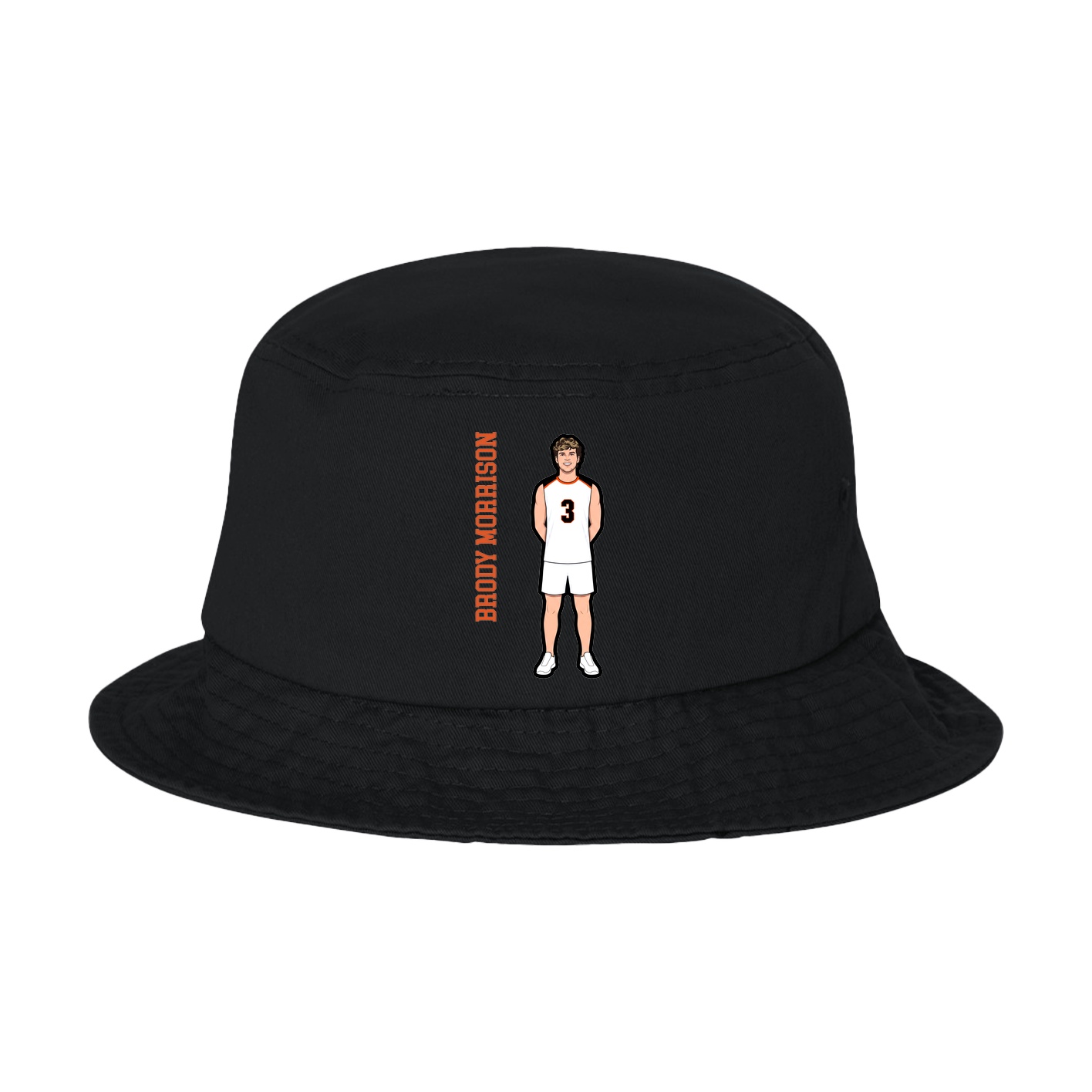 Bucket Cap — Name Vertical in Black