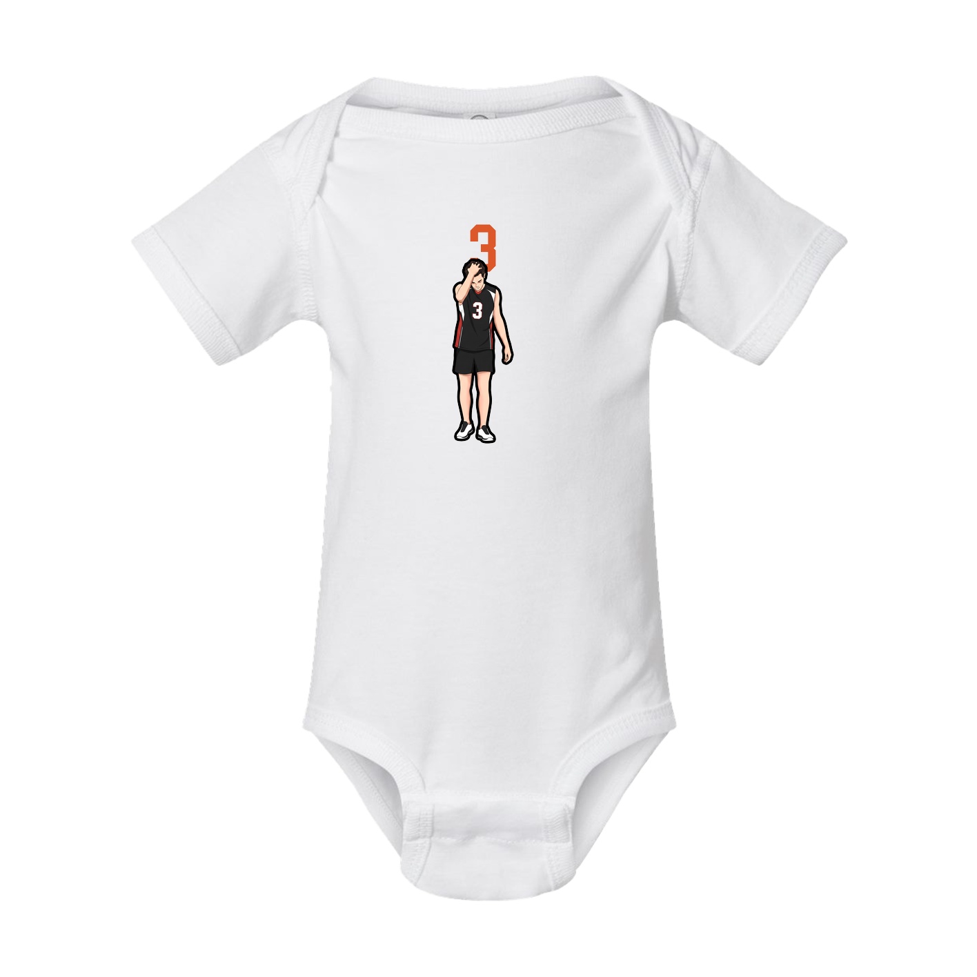 Baby Onesie — Number Top in White