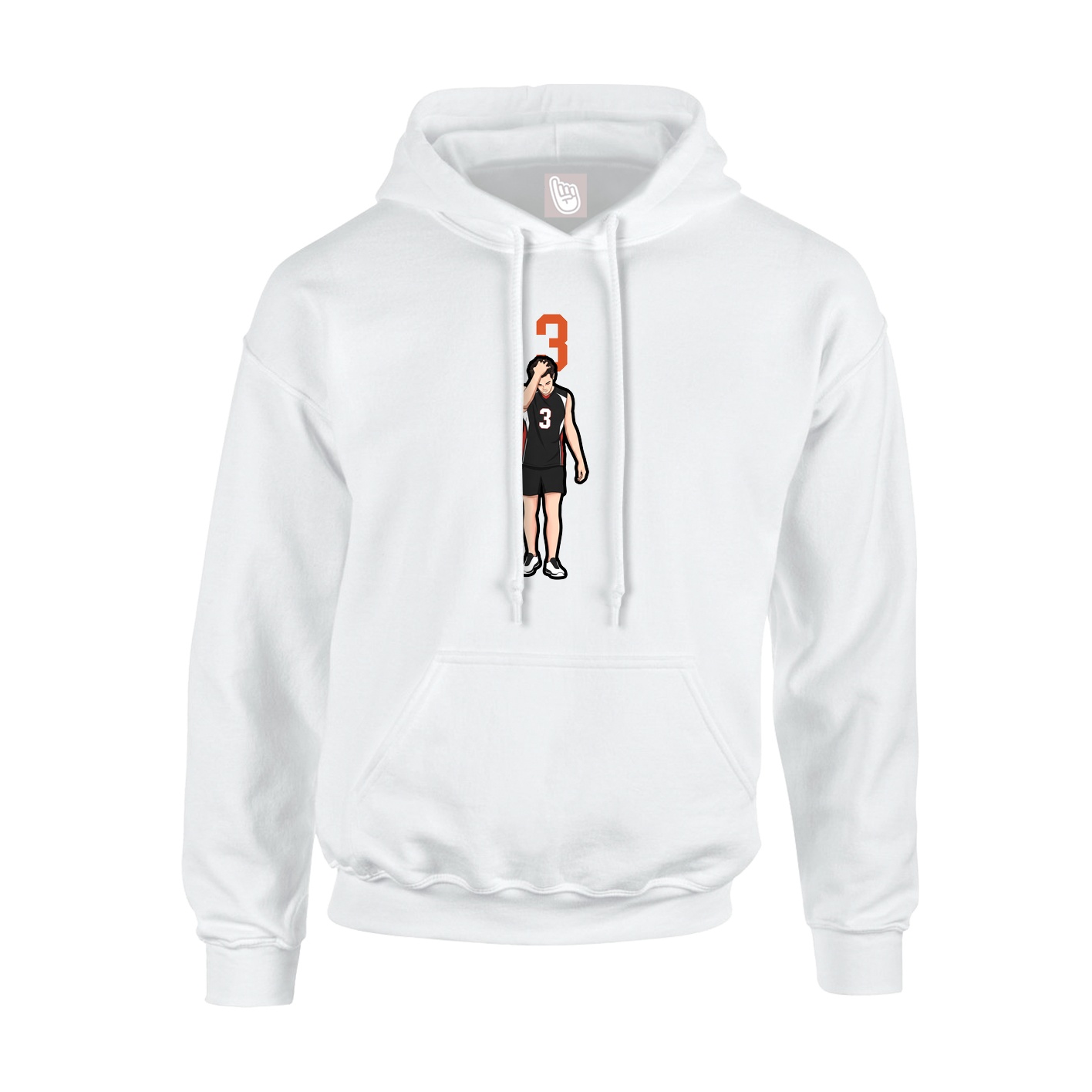 Hoodie — Number Top in White