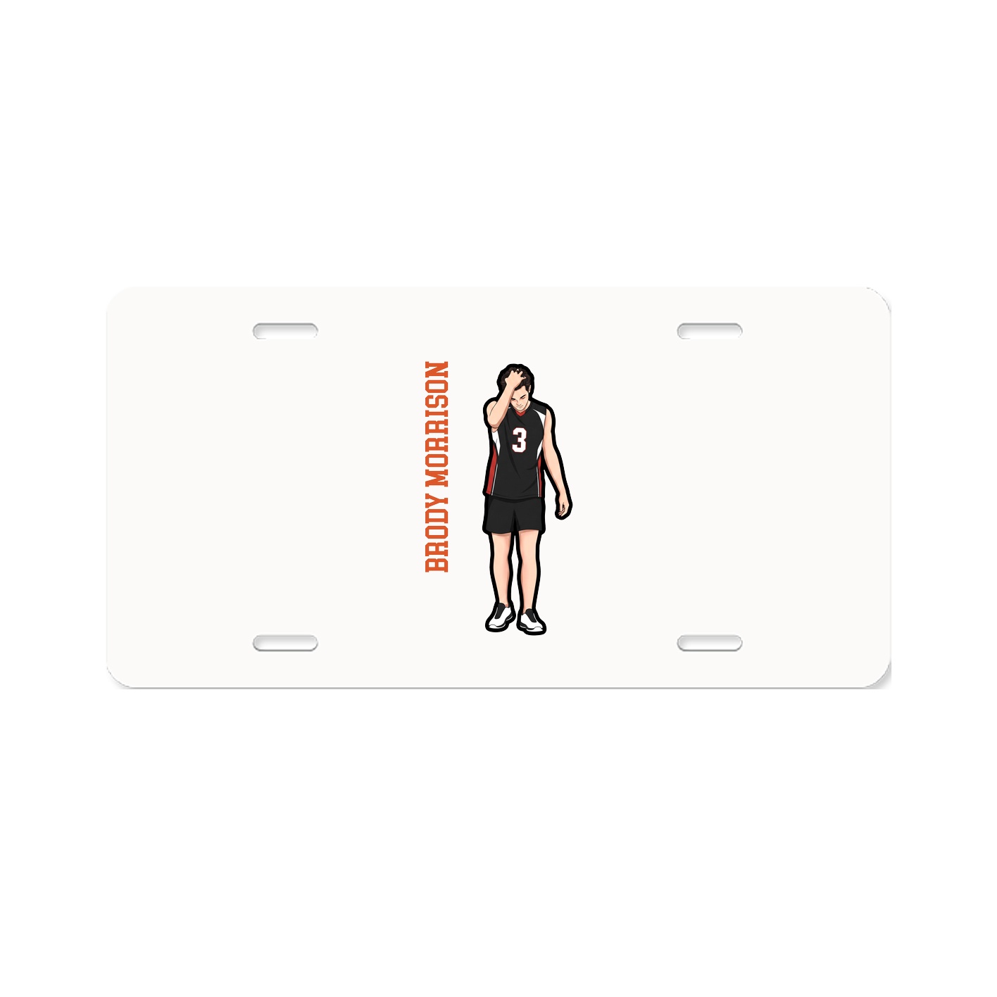 License Plate — Name Vertical in Classic