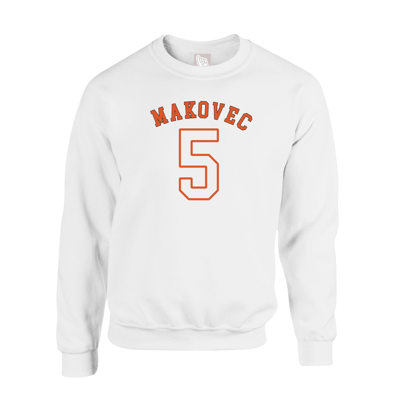 Fleece Crew — Shirsey Arch in White