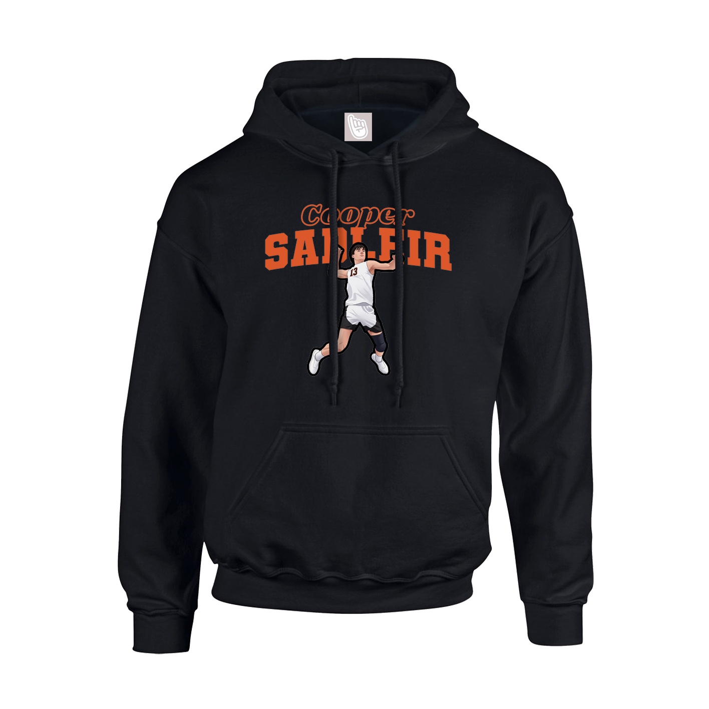 Youth Hoodie — Name Arch in Black