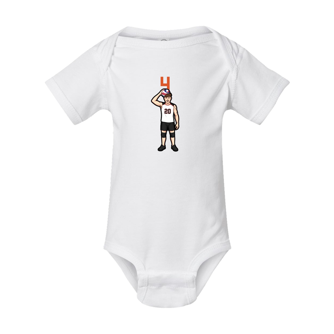 Baby Onesie — Number Top in White