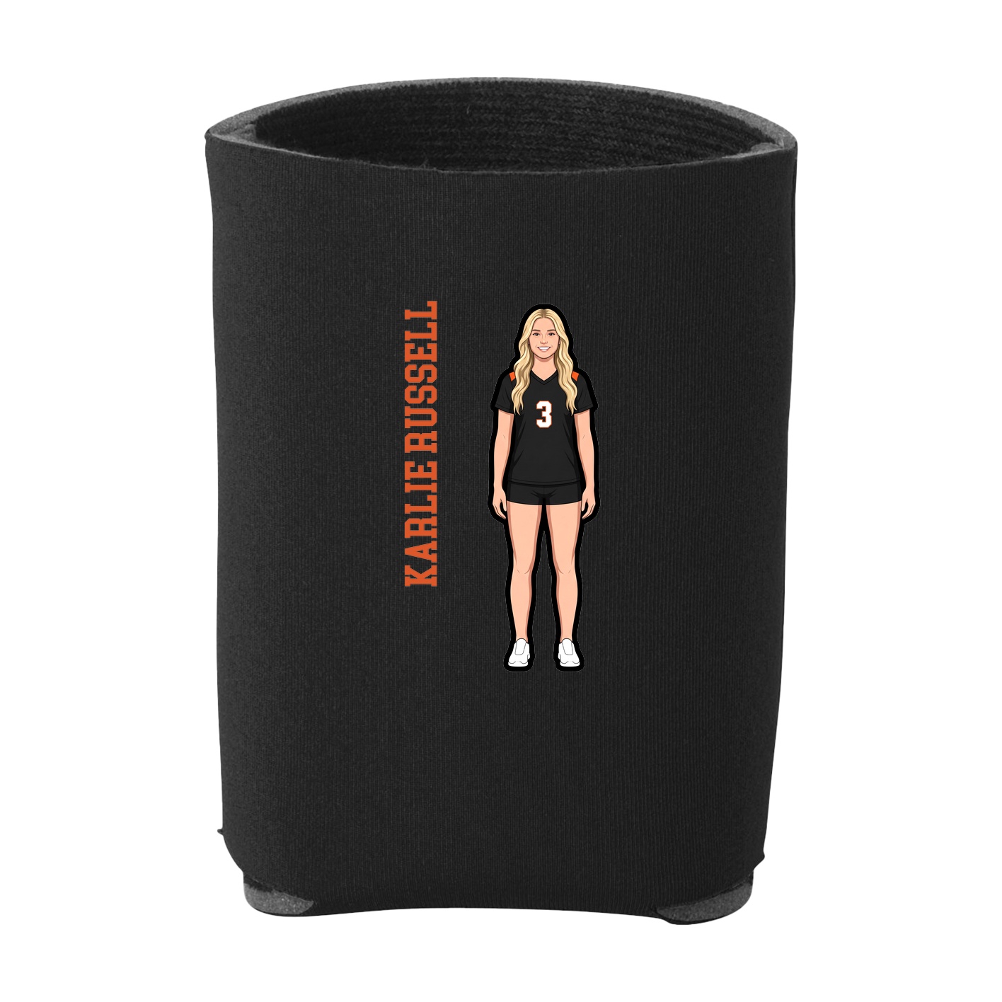 Can Holder — Name Vertical in Black