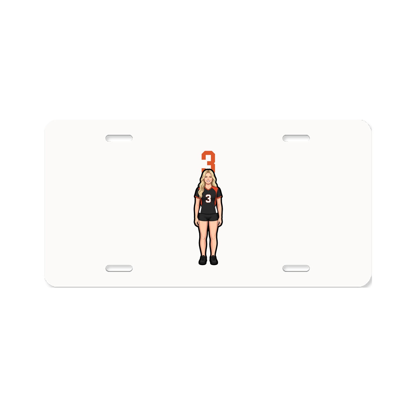 License Plate — Number Top in Classic