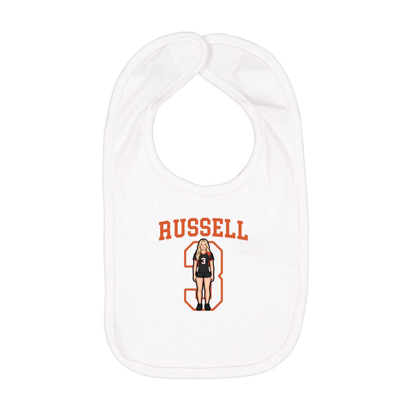 Infant Bib — Shirsey in White