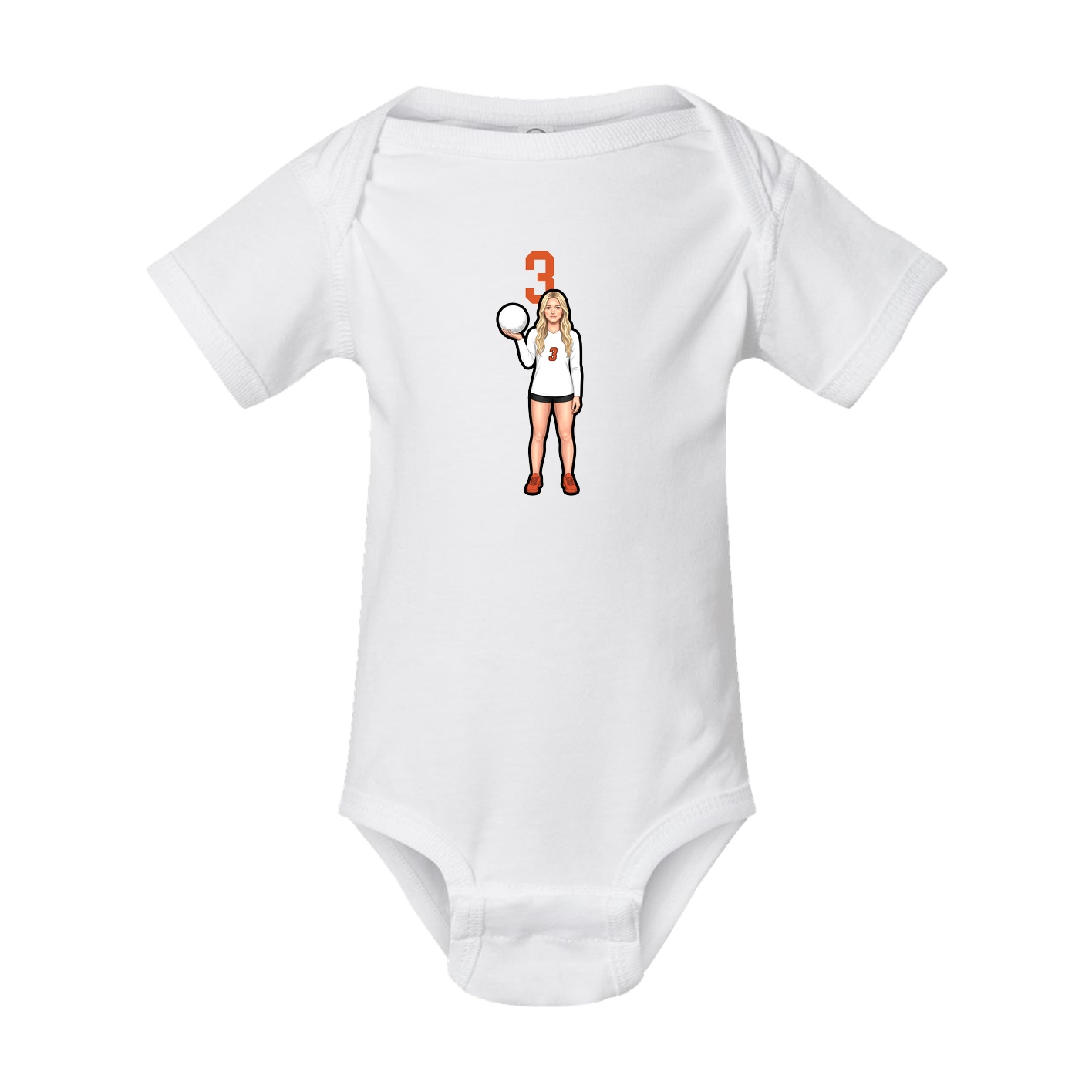 Baby Onesie — Number Top in White