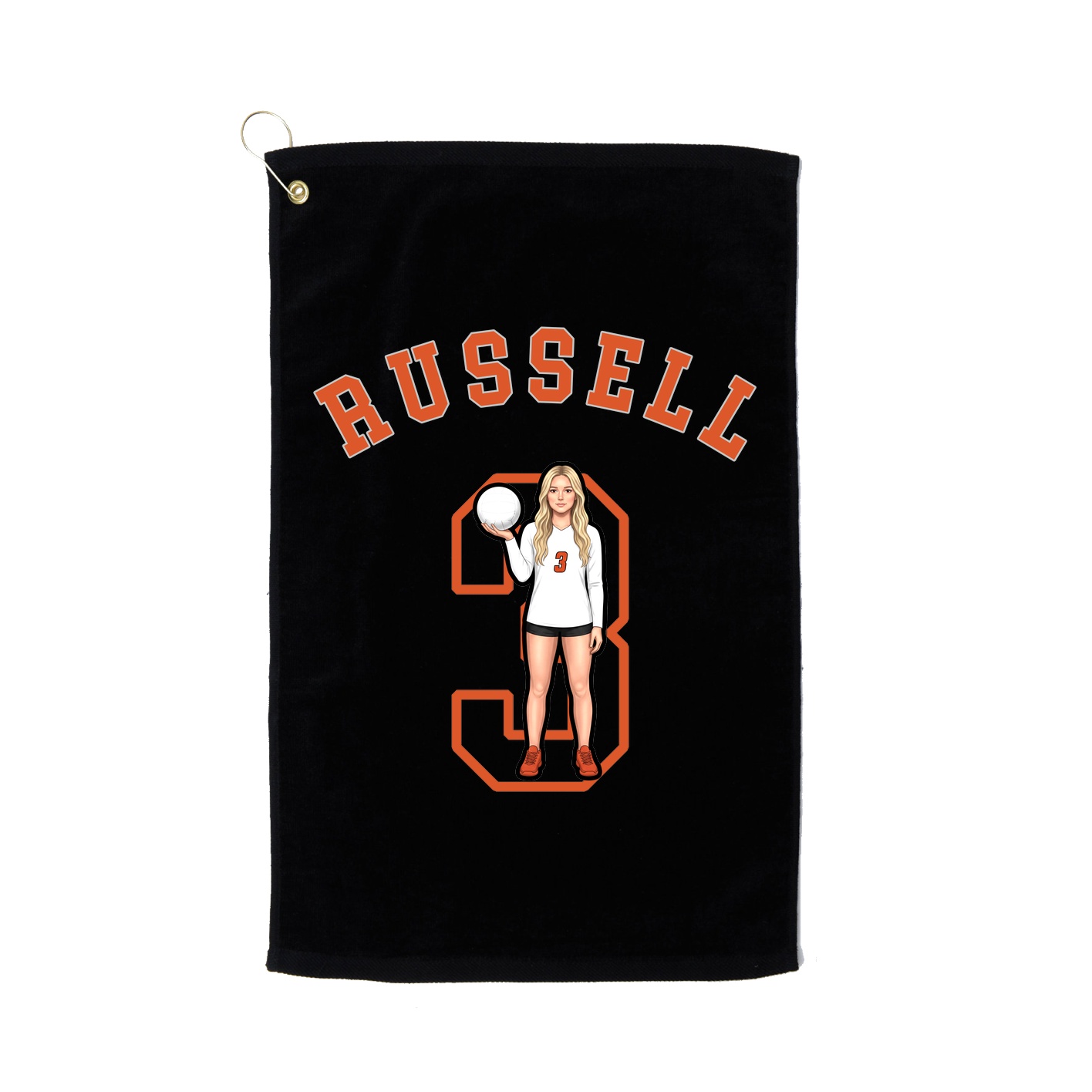 Golf Towel — Shirsey Arch in Black