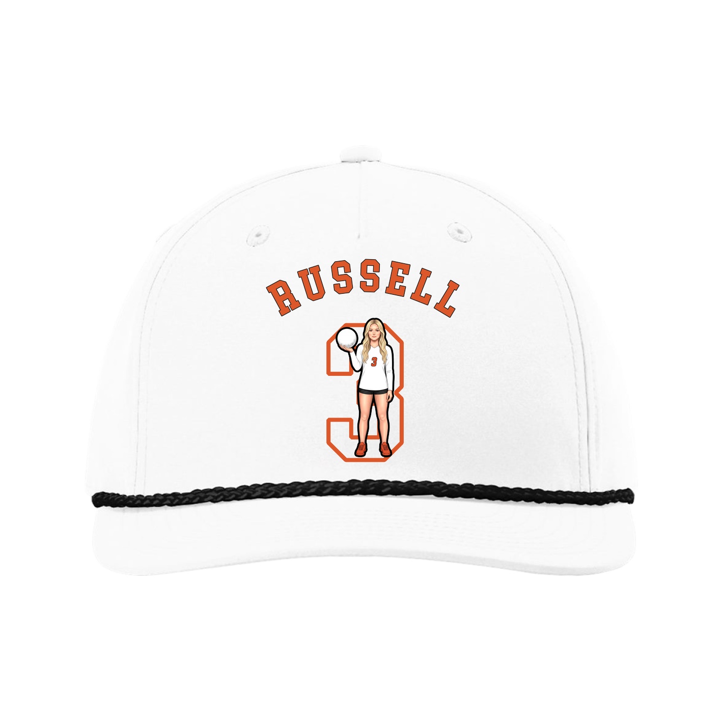 Five-Panel Classic Rope Cap — Shirsey Arch in White