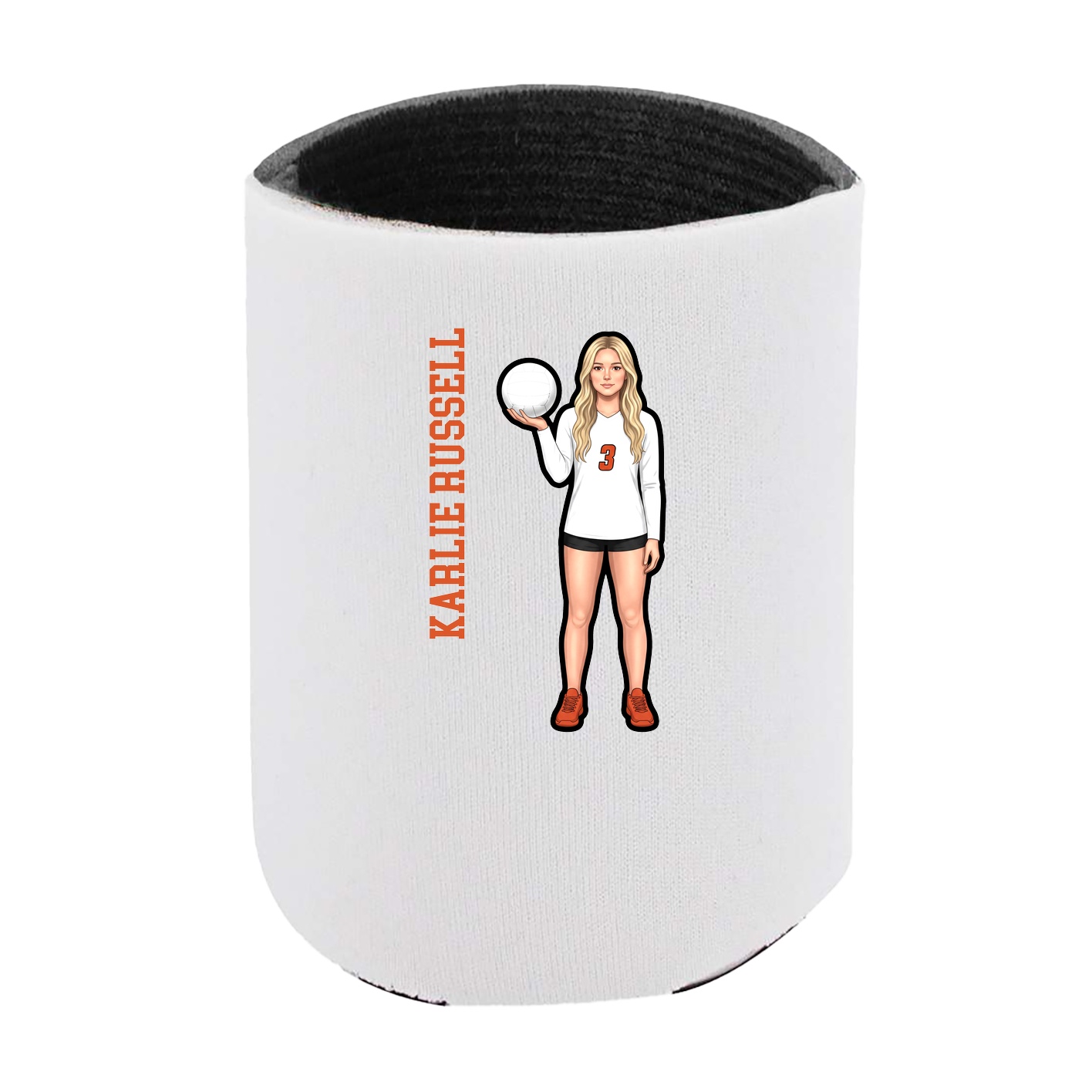 Can Holder — Name Vertical in White
