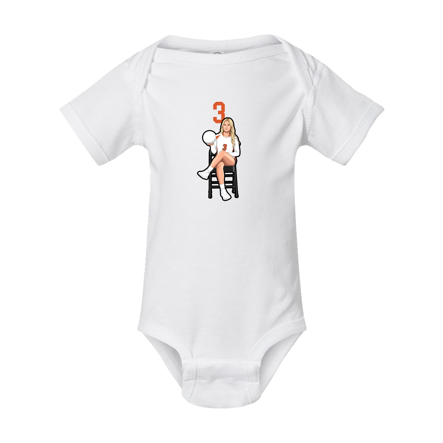 Baby Onesie — Number Top in White