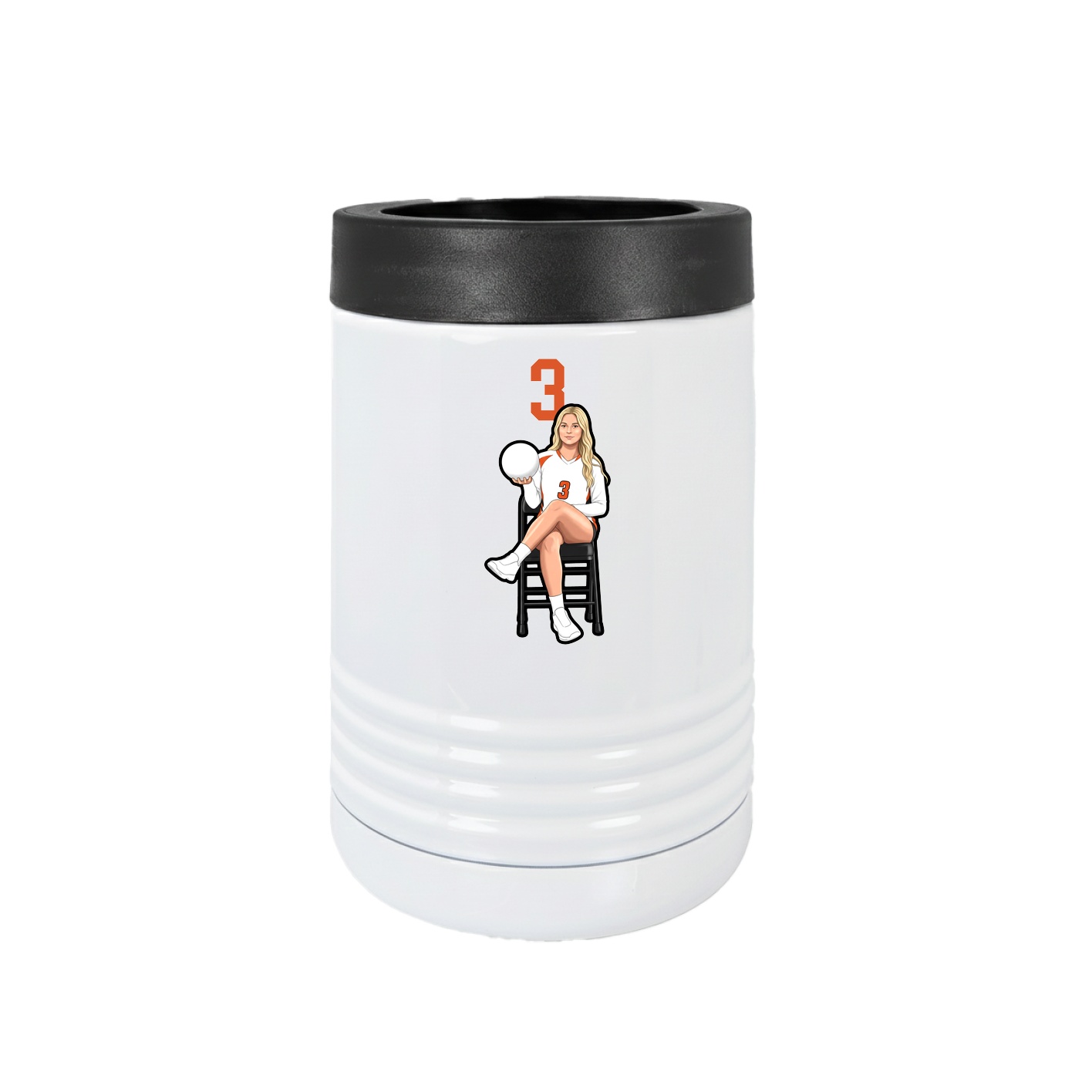 Beverage Holder — Number Top in White