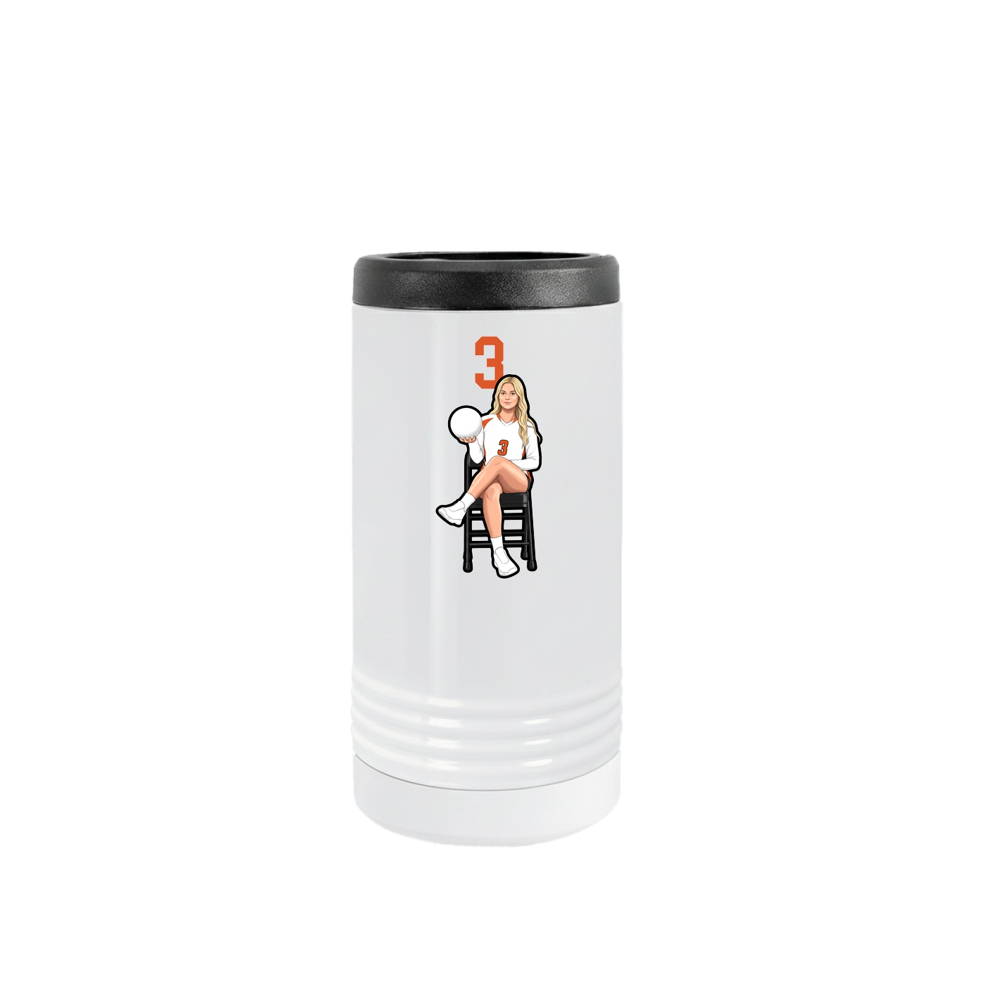 Slim Beverage Holder — Number Top in White