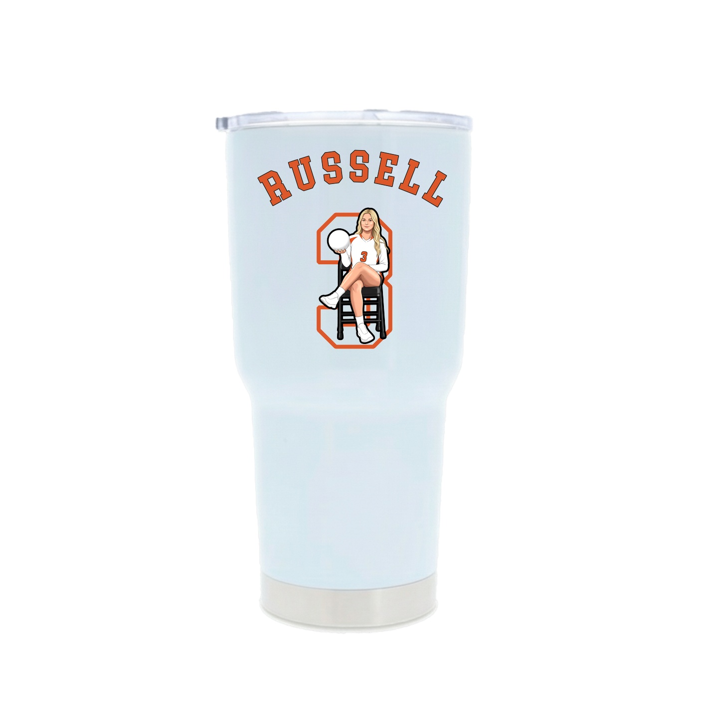 30oz Stainless Steel Tumbler — Shirsey Arch in White