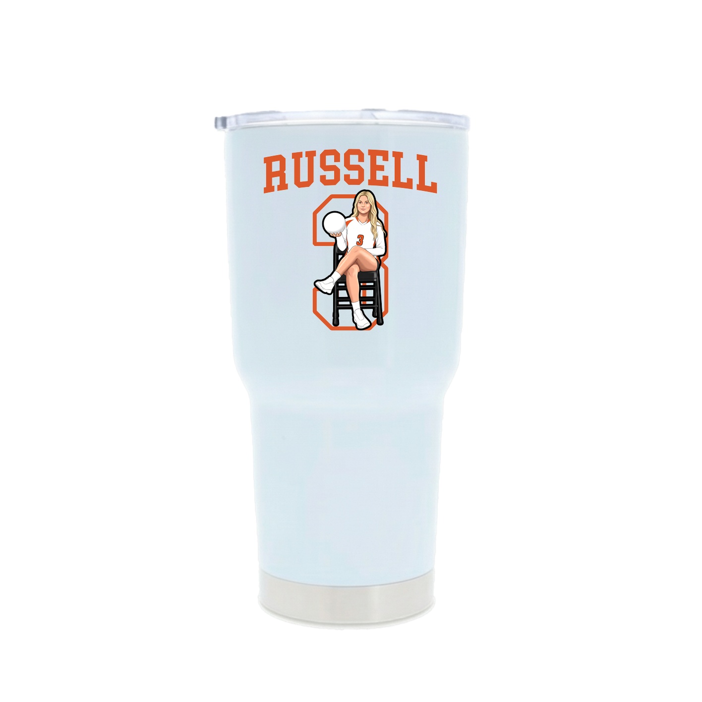 30oz Stainless Steel Tumbler — Shirsey in White