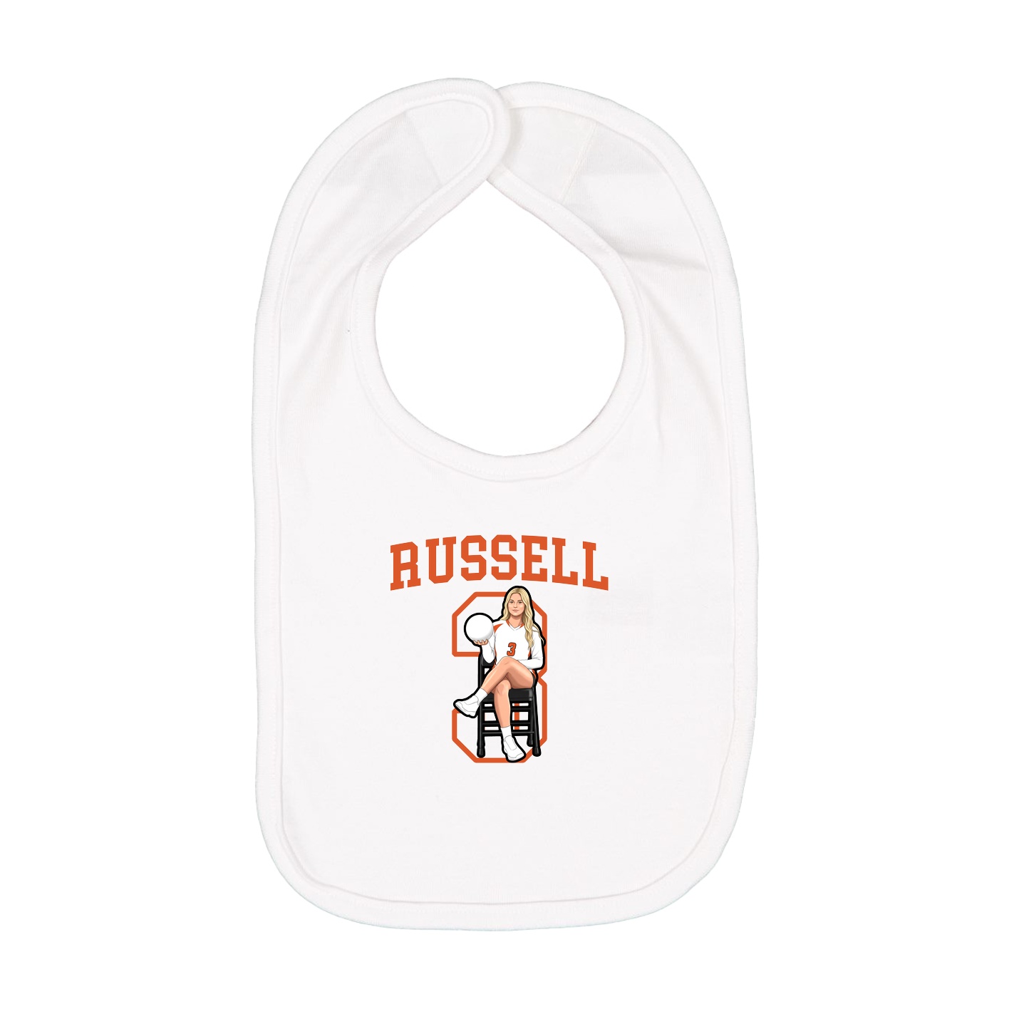 Infant Bib — Shirsey in White