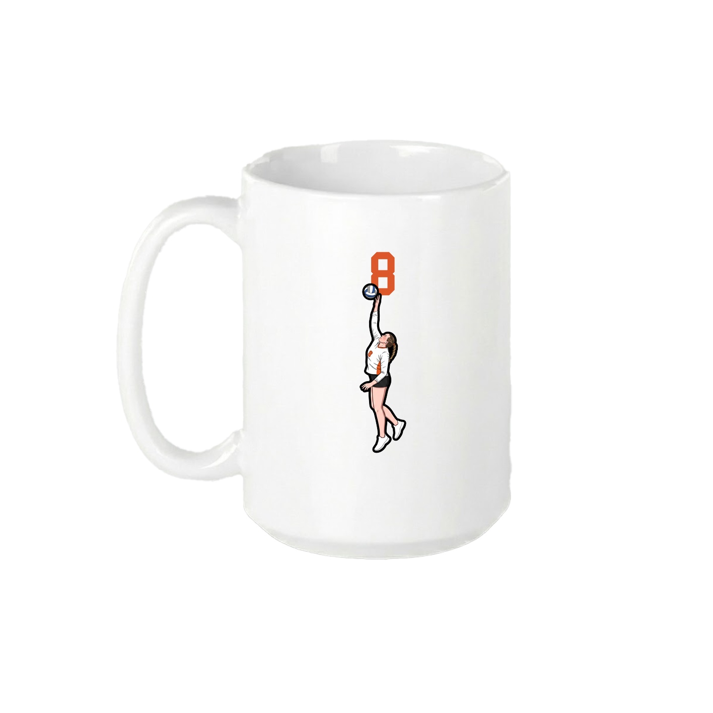 15oz Coffee Mug — Number Top in White