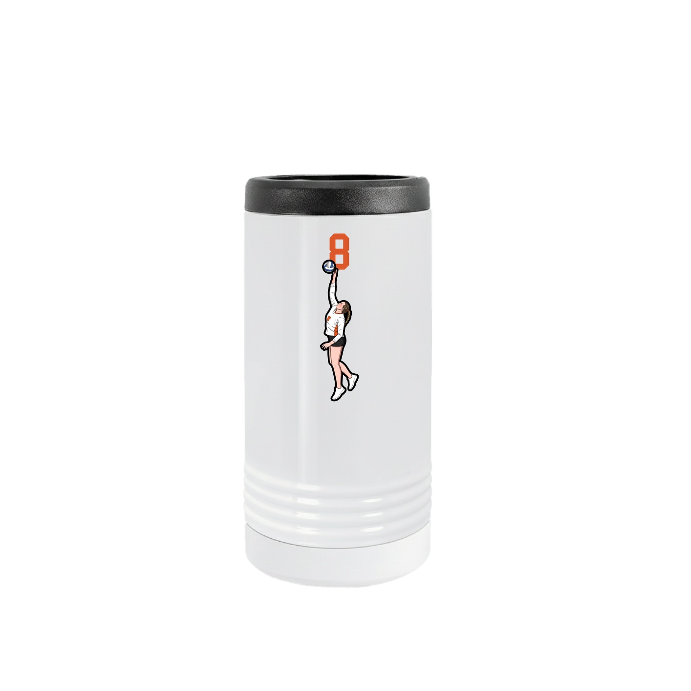 Slim Beverage Holder — Number Top in White