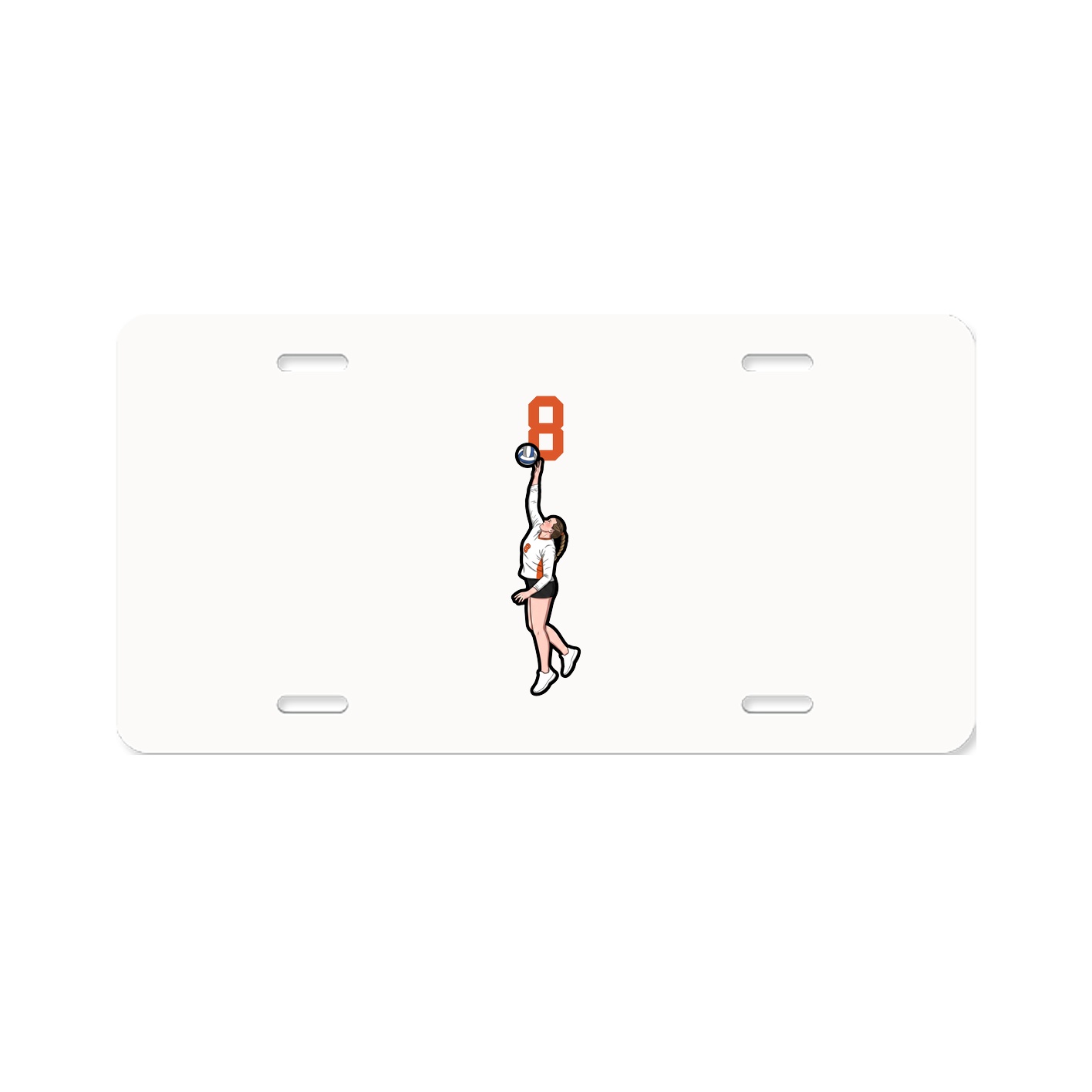 License Plate — Number Top in Classic
