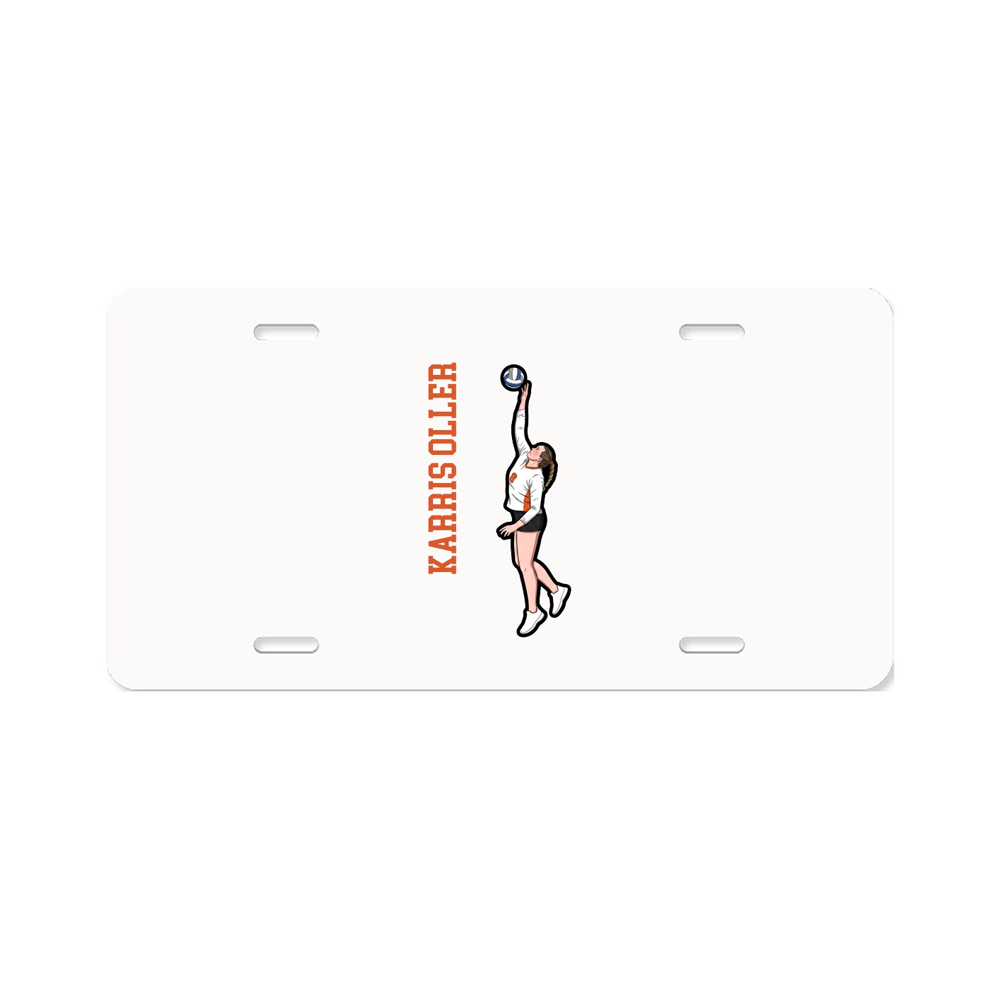 License Plate — Name Vertical in Classic