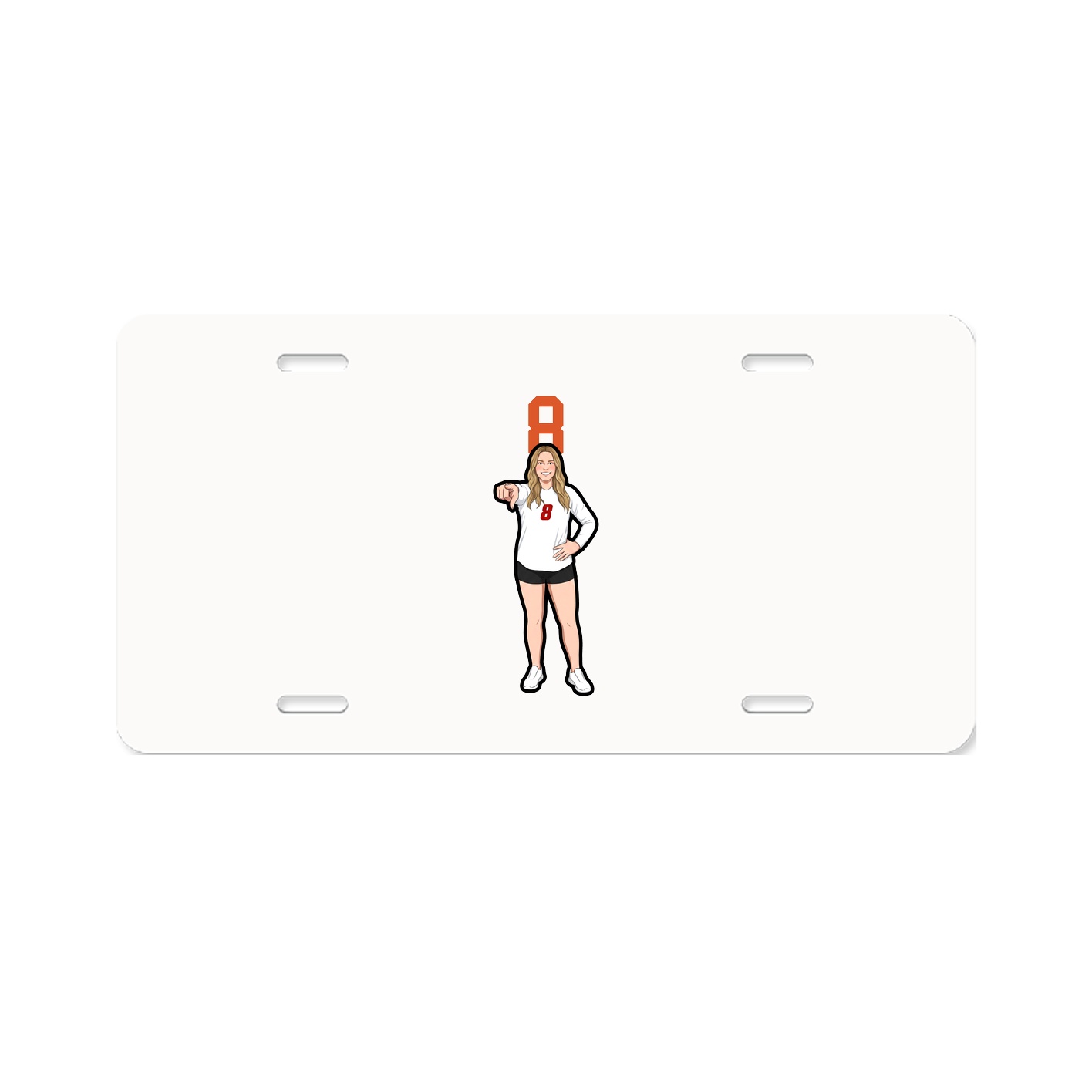 License Plate — Number Top in Classic