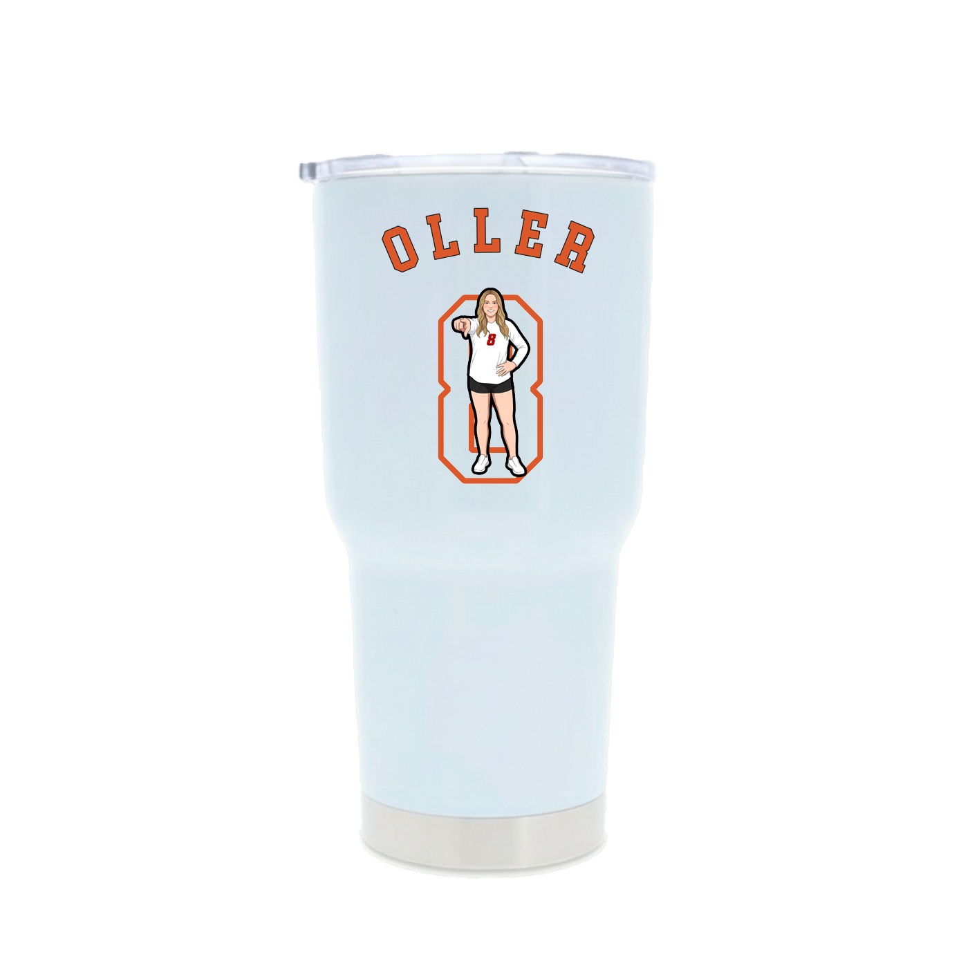 30oz Stainless Steel Tumbler — Shirsey Arch in White